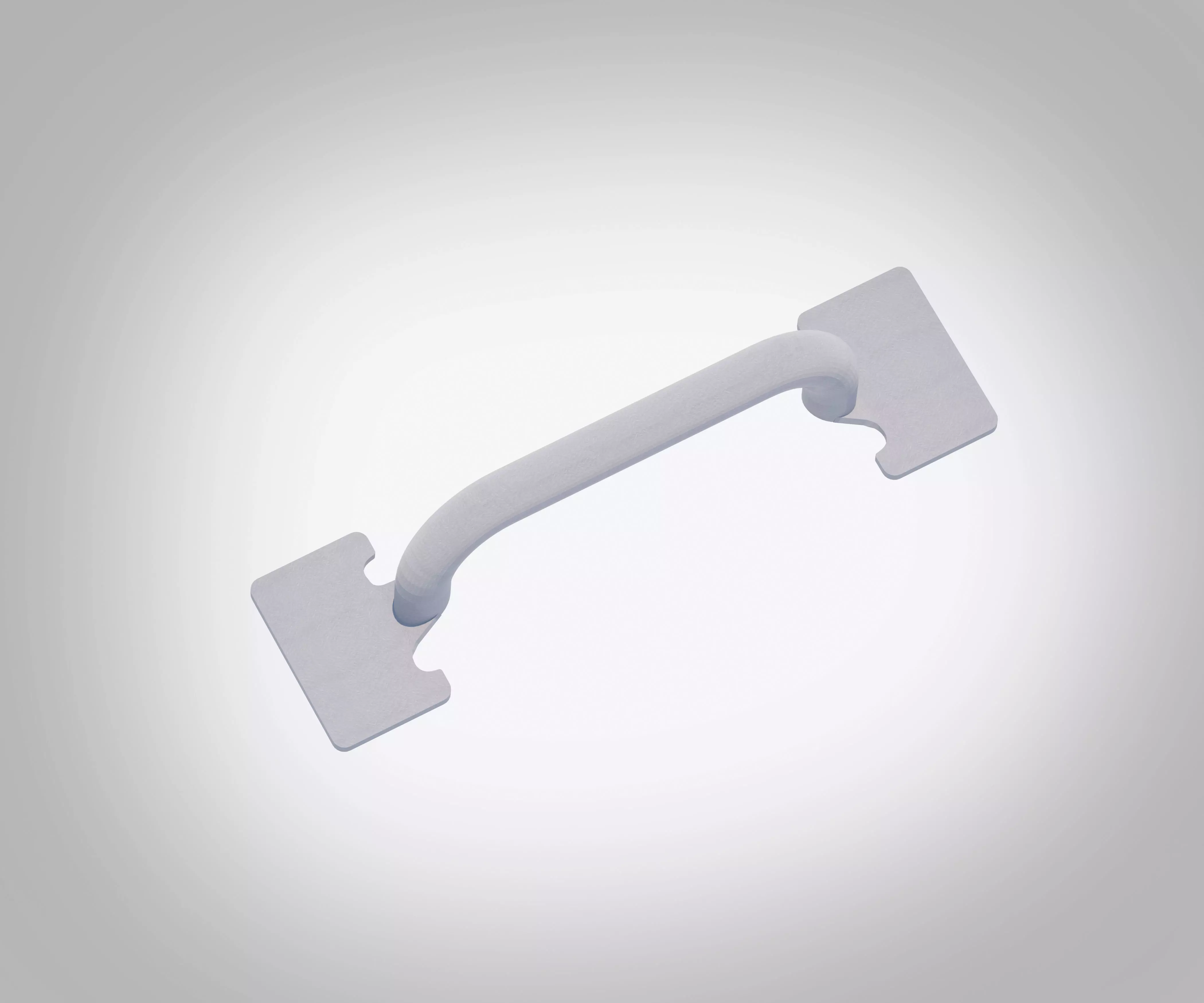 Handle - Metal Low-poly 3D model_0