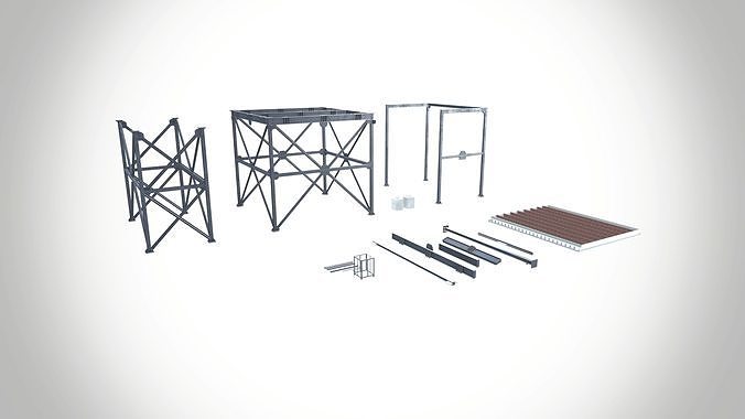 Construction Site Assets Low-poly 3D model