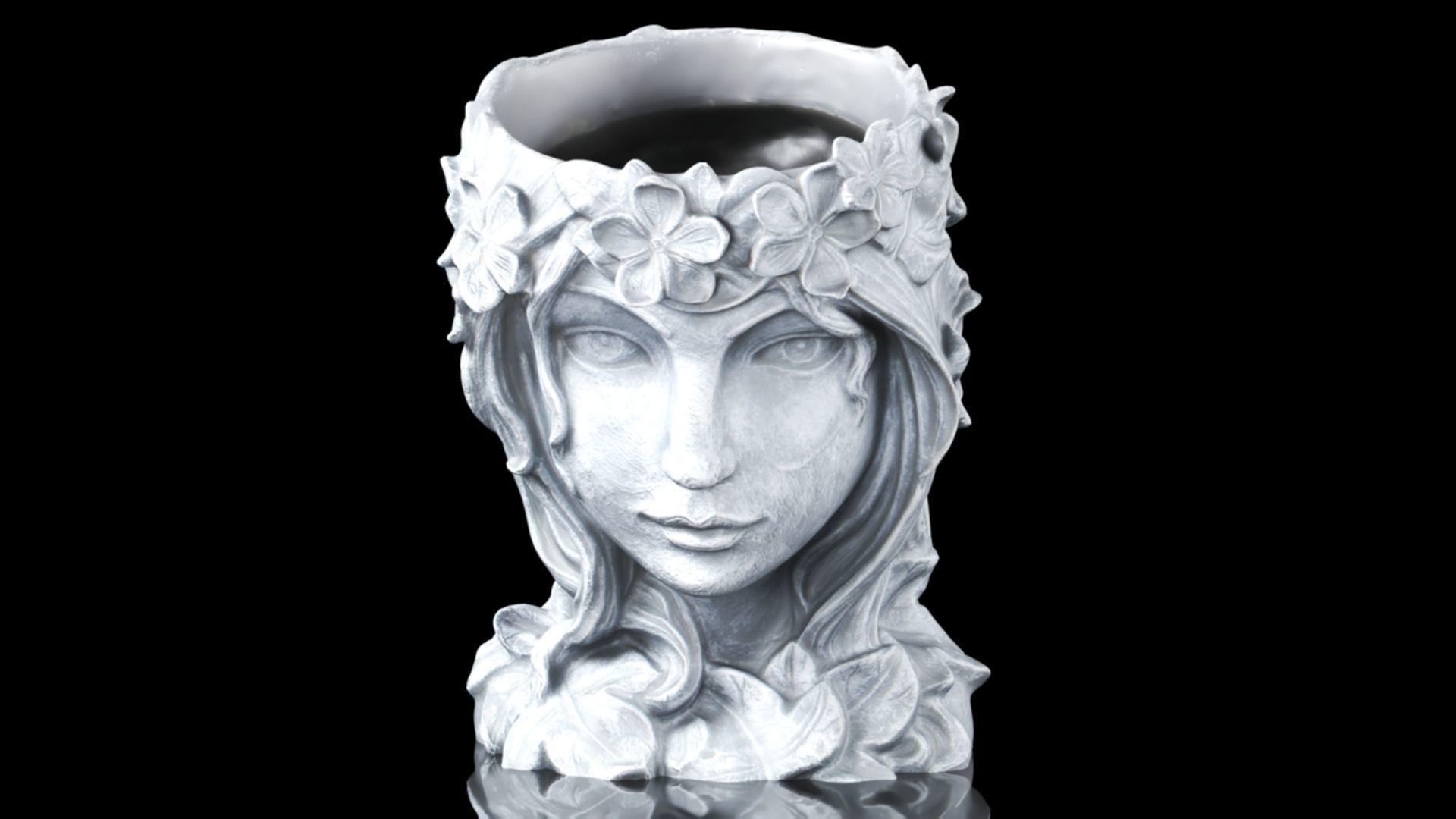 YARNOW Head Face Planter Cute Human Head 3D print model_2