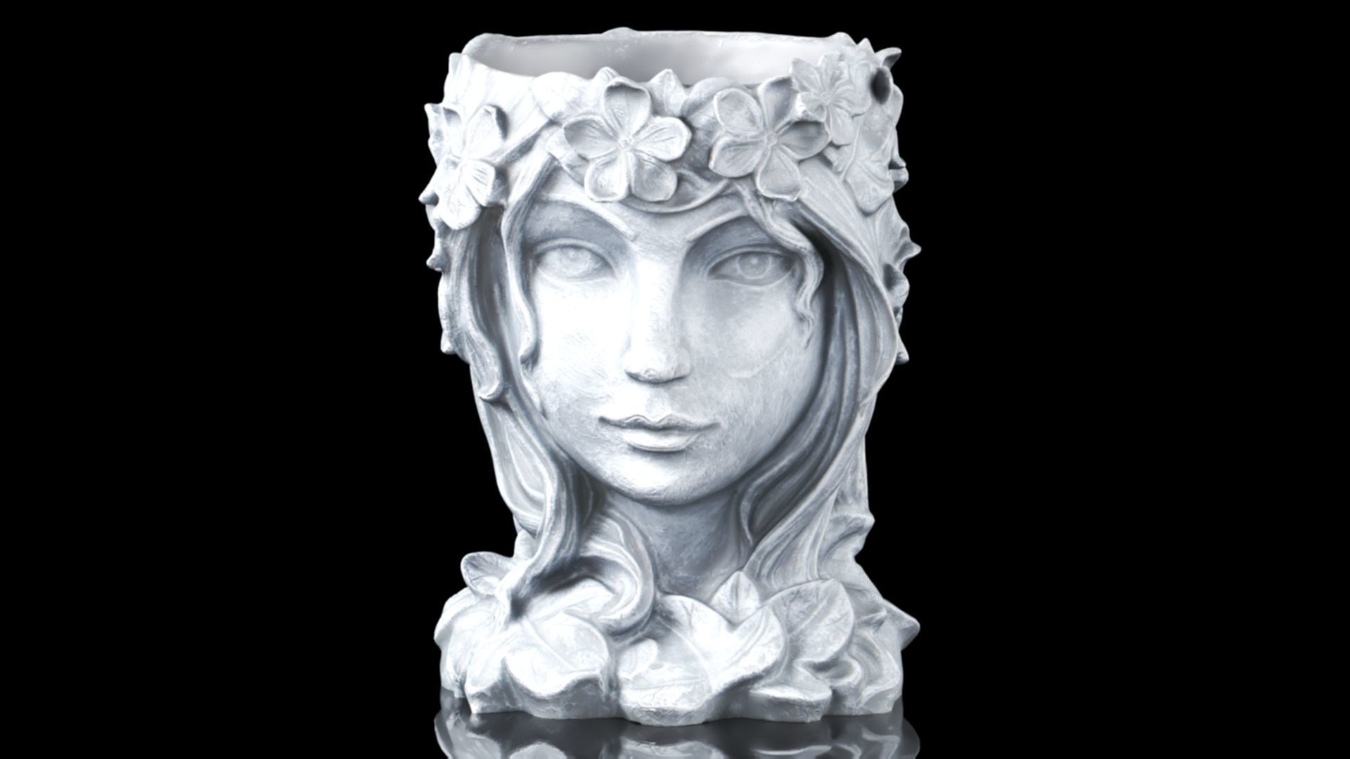 YARNOW Head Face Planter Cute Human Head 3D print model_9