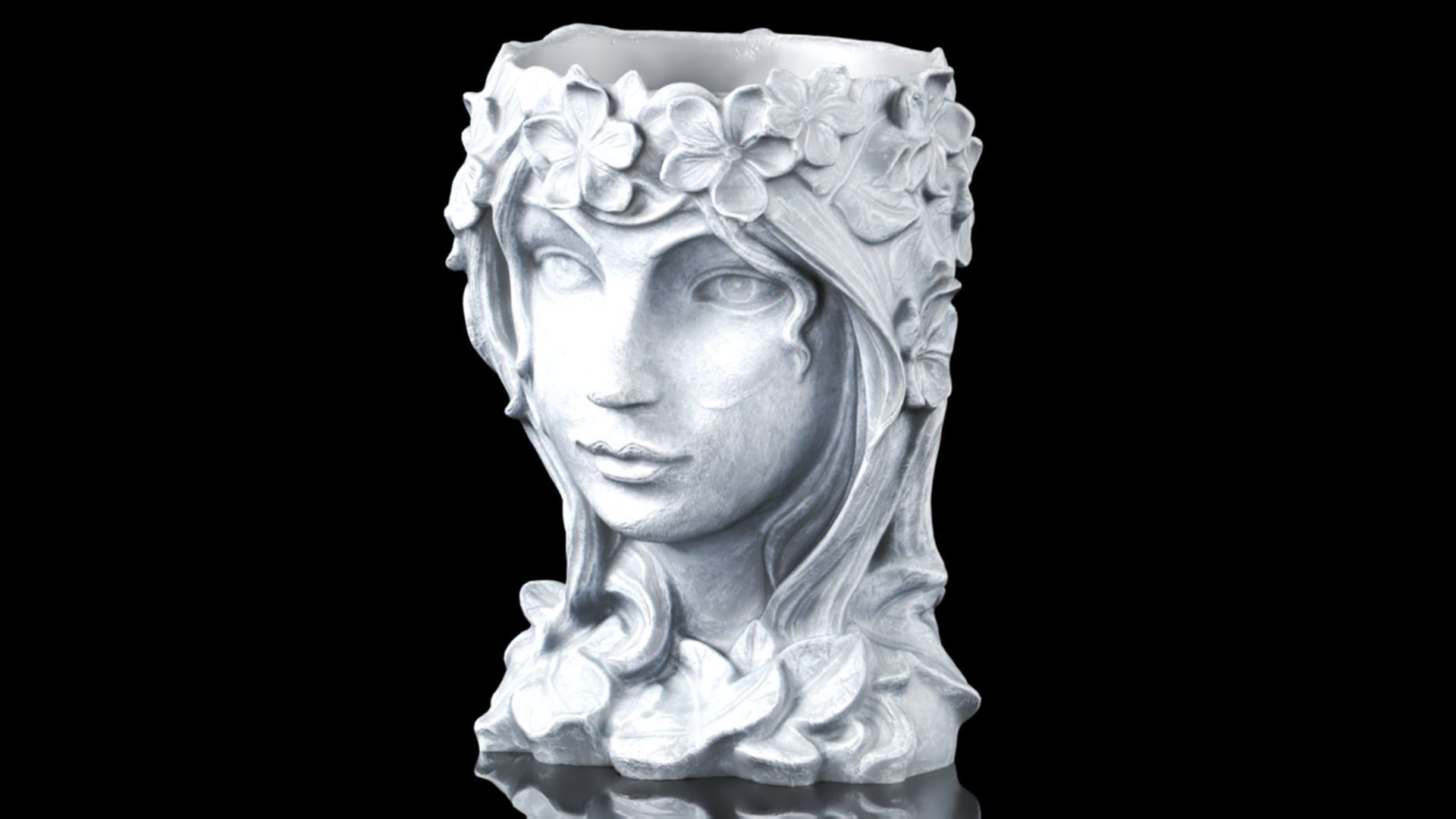 YARNOW Head Face Planter Cute Human Head 3D print model_8