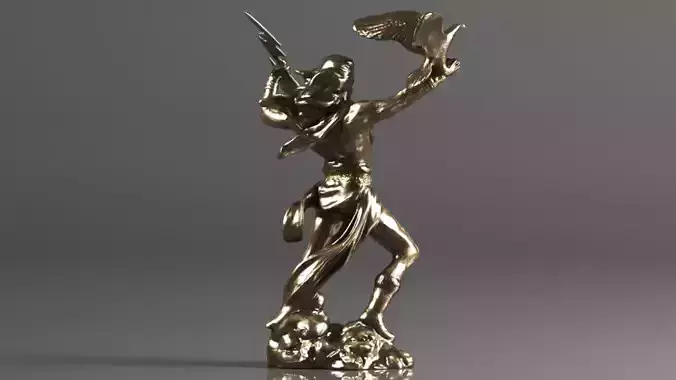 Greek God Zeus Thunderbolt Strike Cold Cast Resin