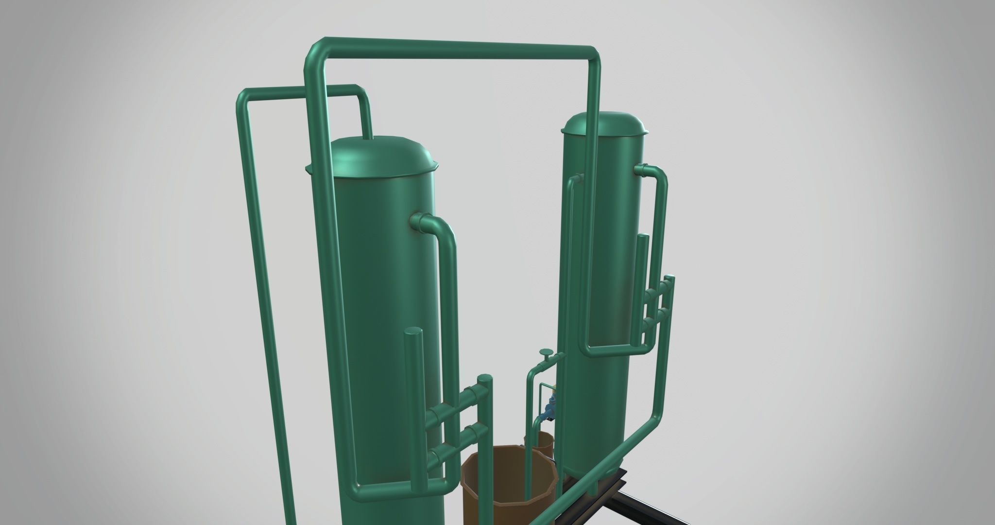 Cooling Water Filter Low-poly 3D model_3