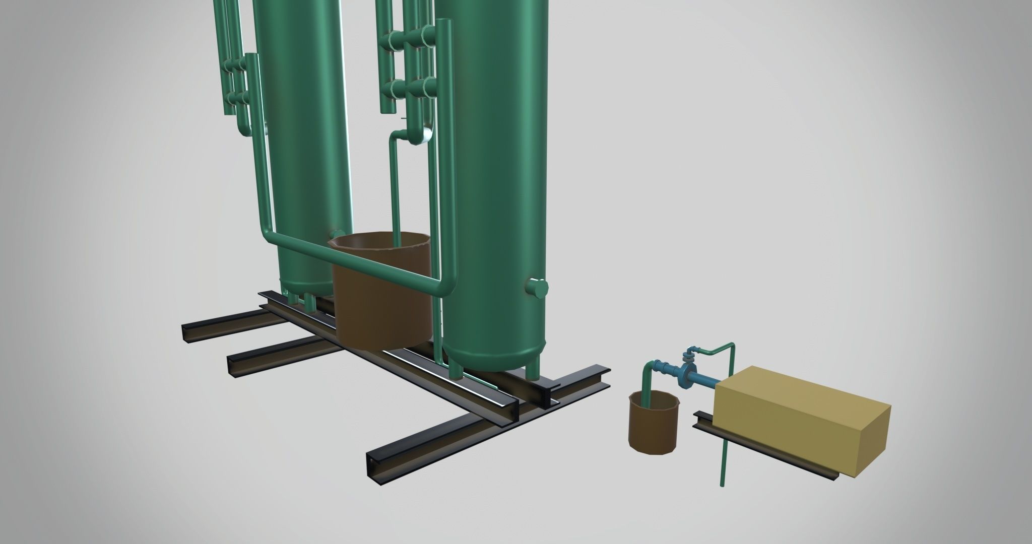 Cooling Water Filter Low-poly 3D model_5