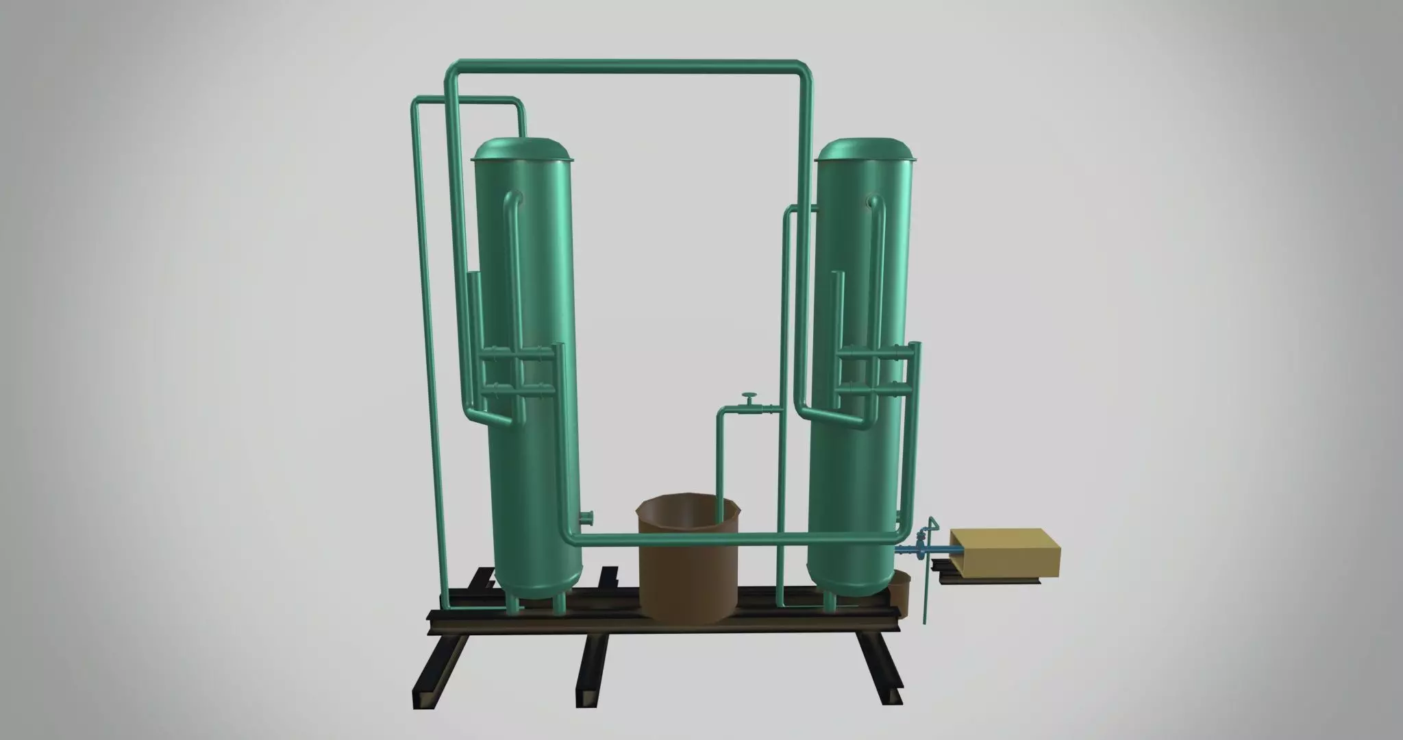 Cooling Water Filter Low-poly 3D model_0