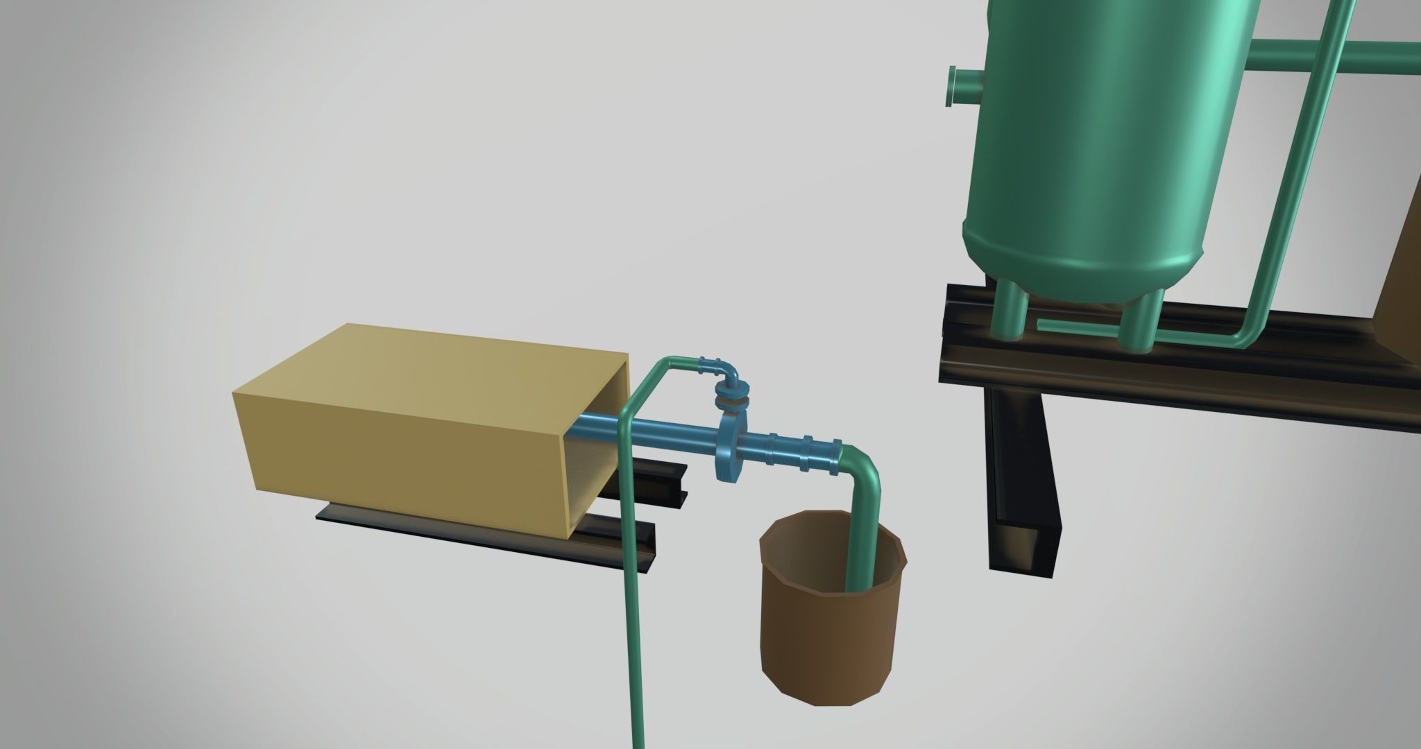 Cooling Water Filter Low-poly 3D model_7