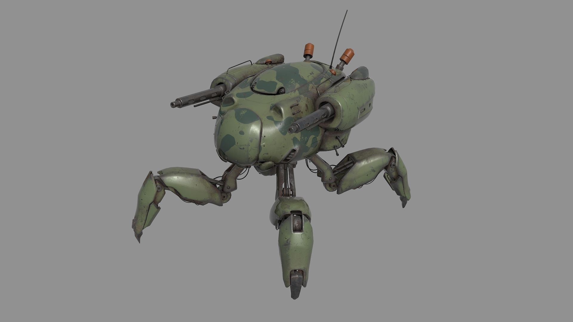 10 Cute Robots Low-poly 3D model_37