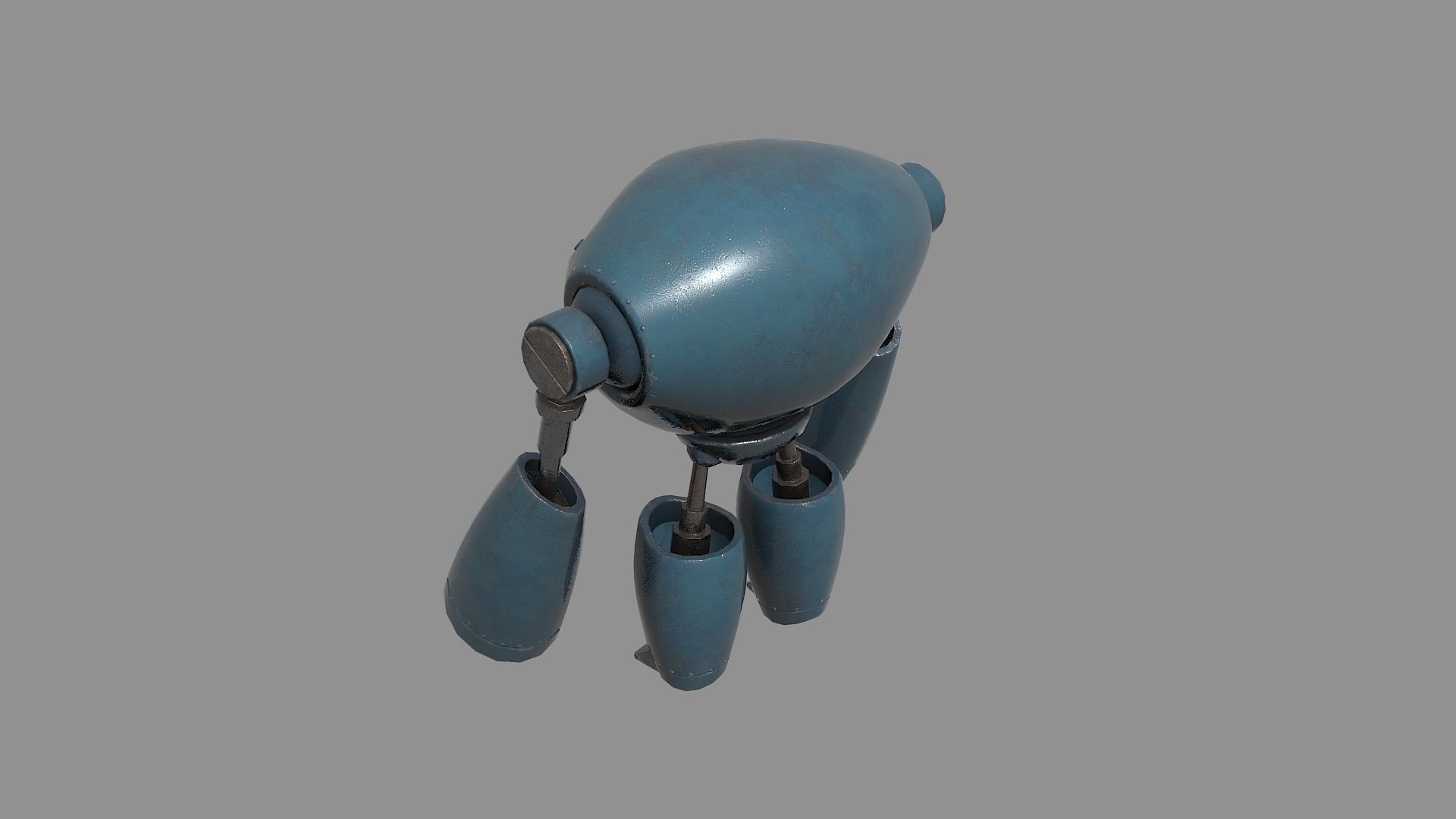 10 Cute Robots Low-poly 3D model_6