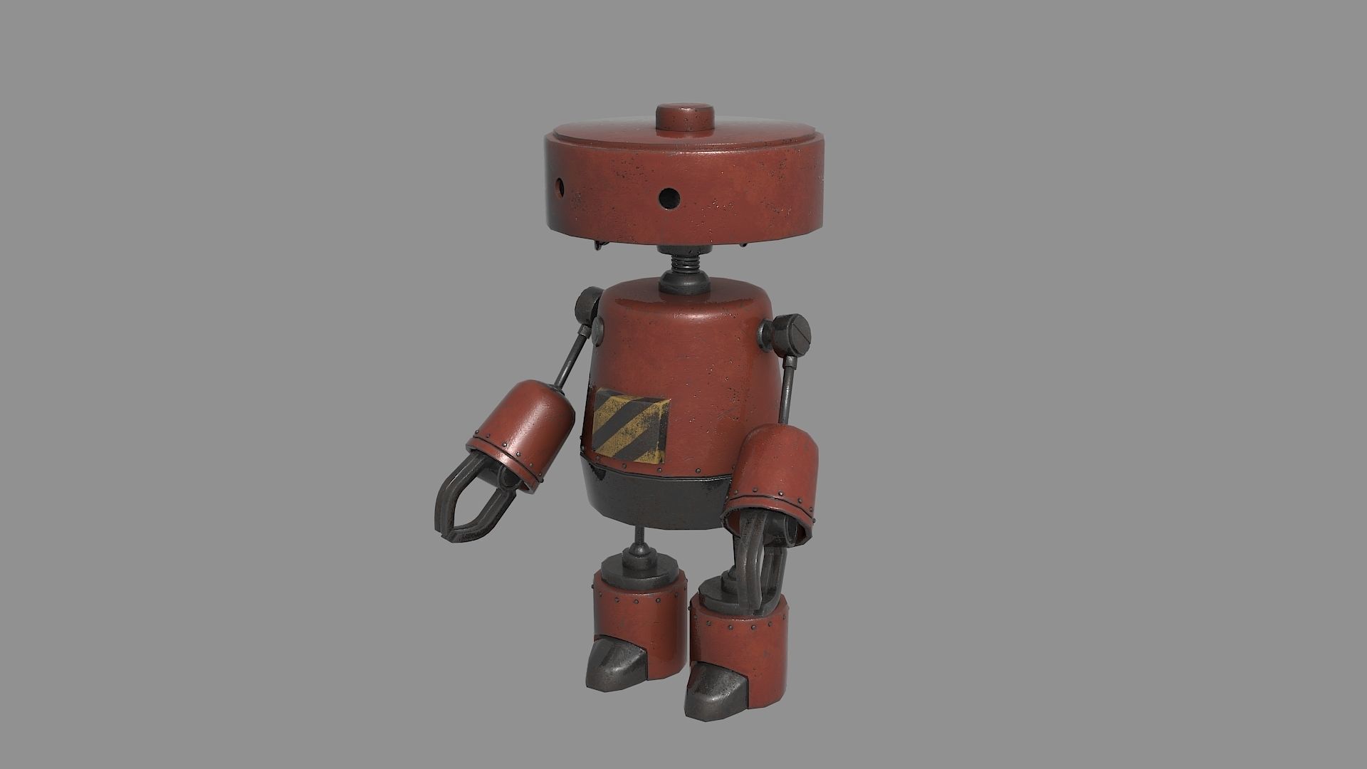 10 Cute Robots Low-poly 3D model_1