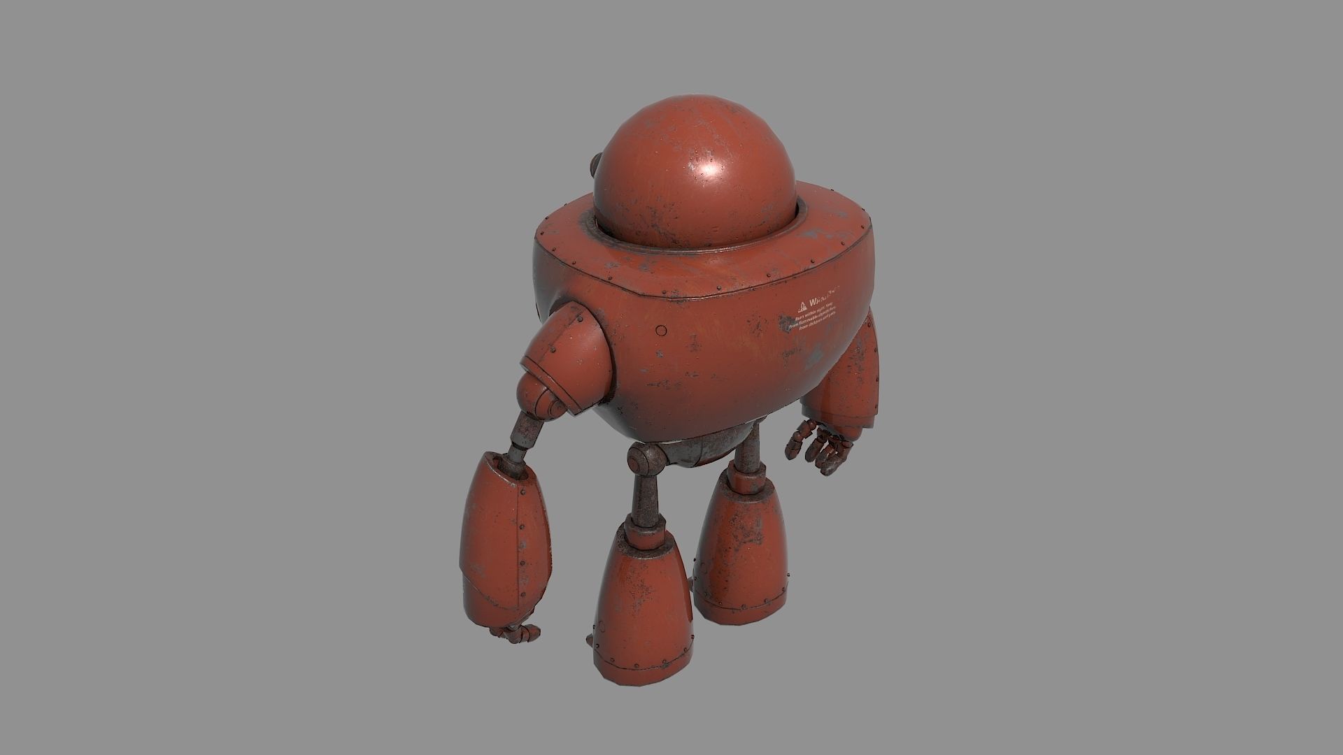 10 Cute Robots Low-poly 3D model_10