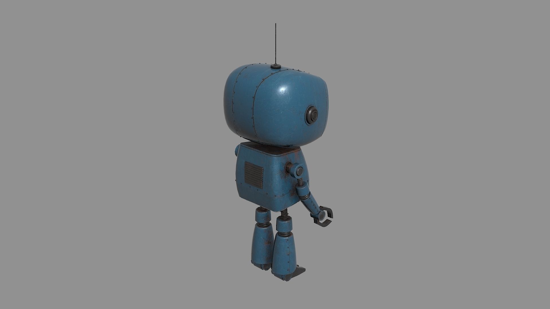 10 Cute Robots Low-poly 3D model_14