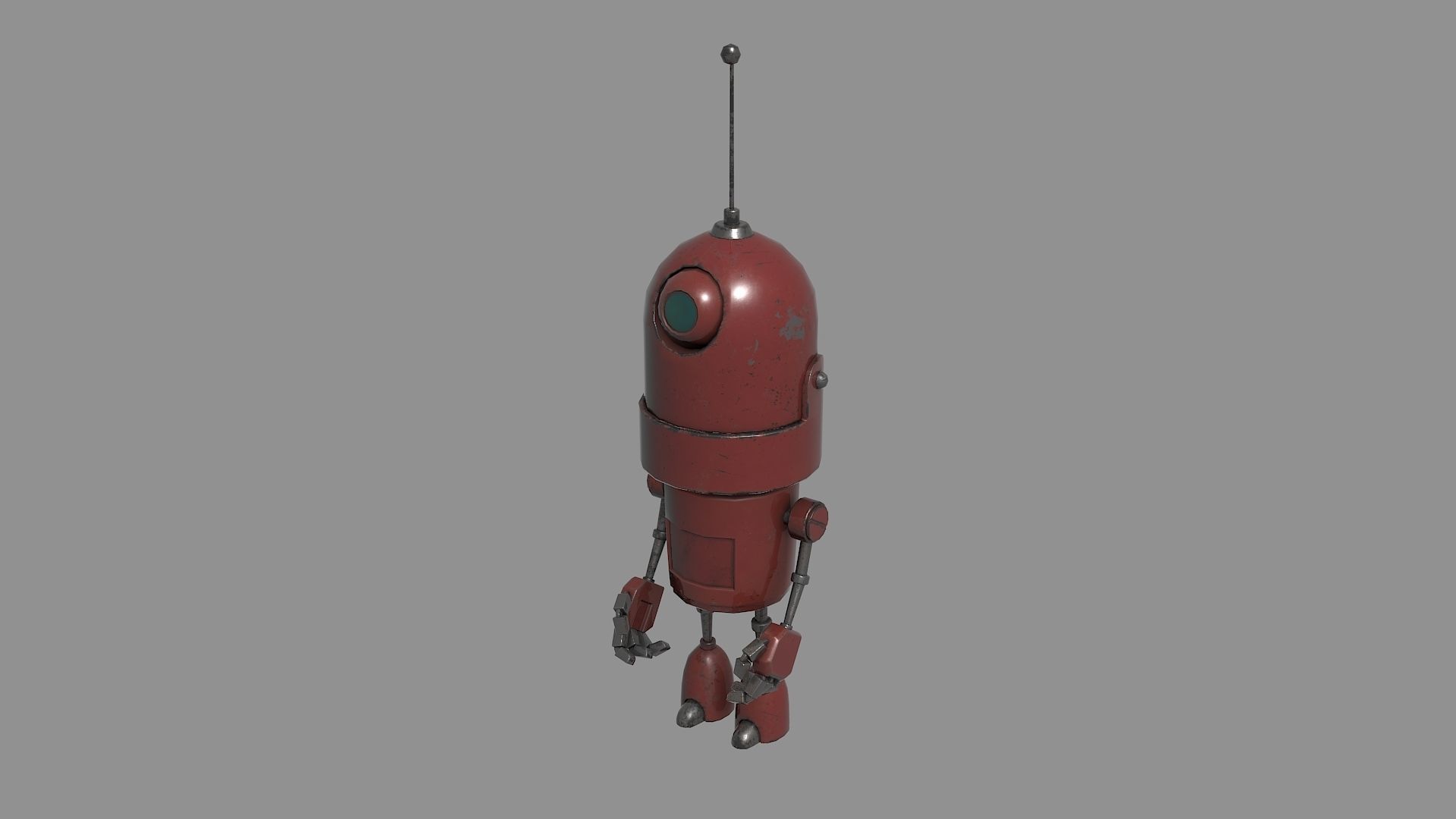 10 Cute Robots Low-poly 3D model_21
