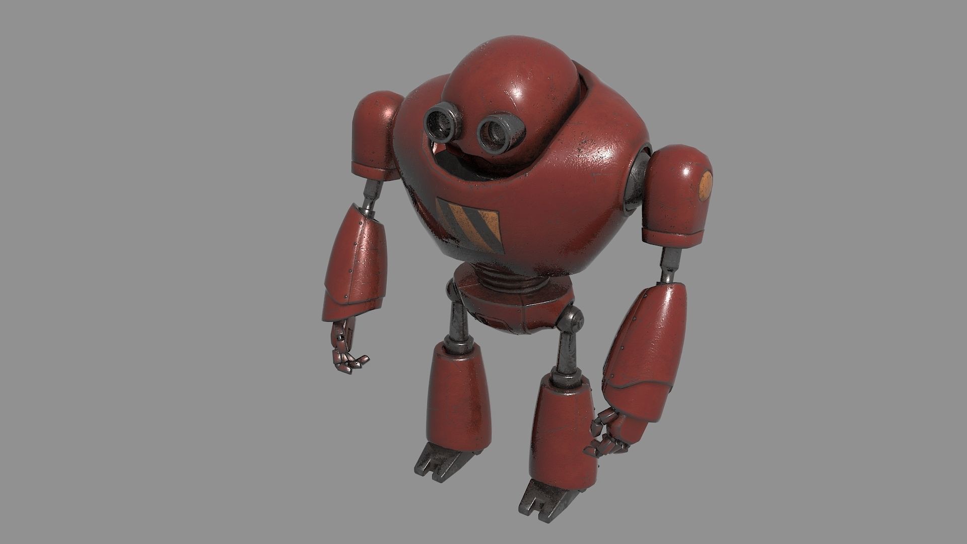 10 Cute Robots Low-poly 3D model_33