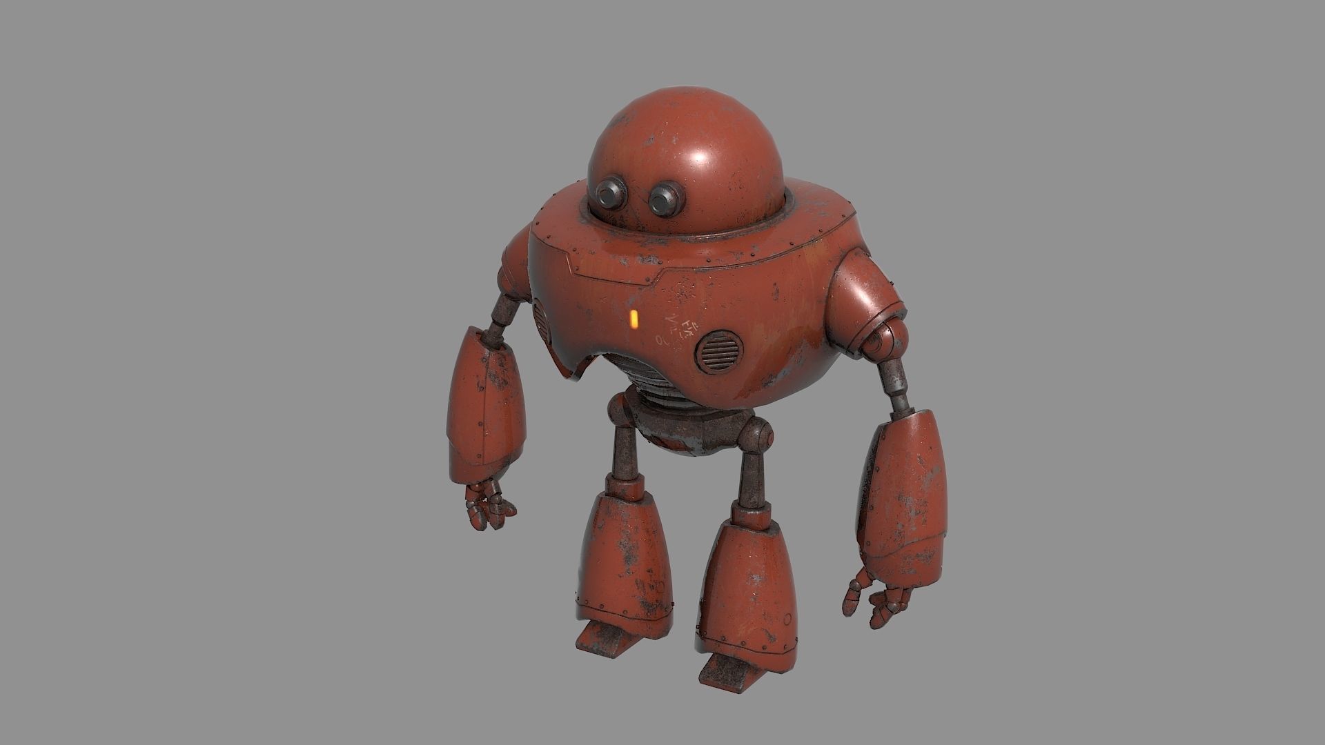 10 Cute Robots Low-poly 3D model_9