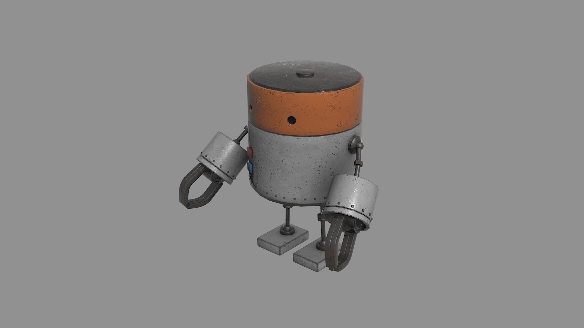 10 Cute Robots Low-poly 3D model_29