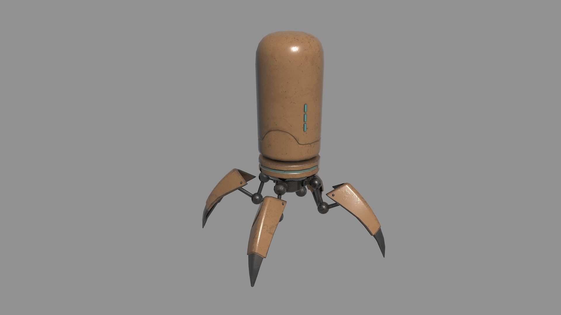 10 Cute Robots Low-poly 3D model_25