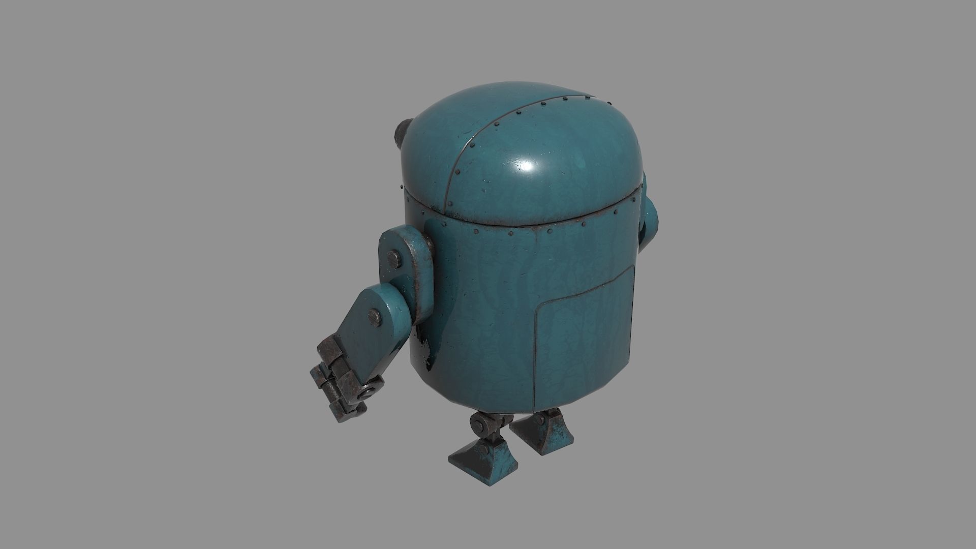 10 Cute Robots Low-poly 3D model_18