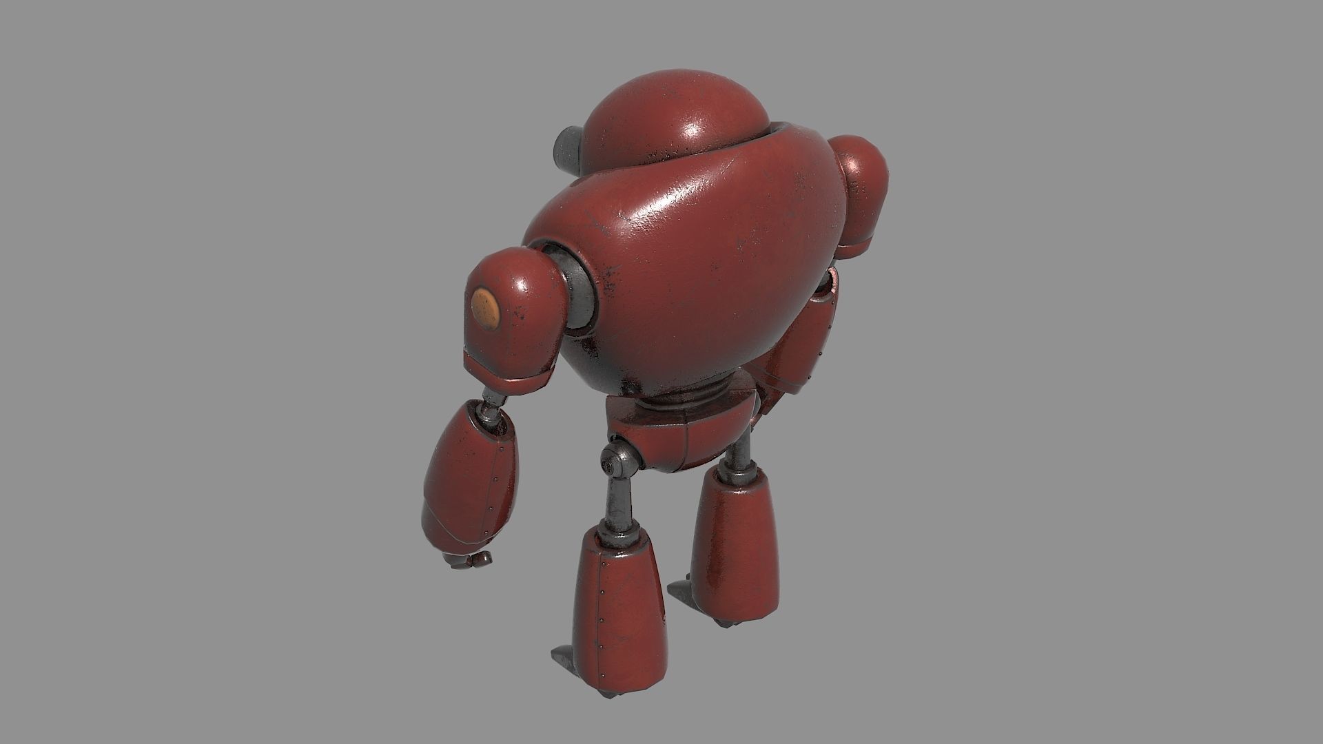 10 Cute Robots Low-poly 3D model_34