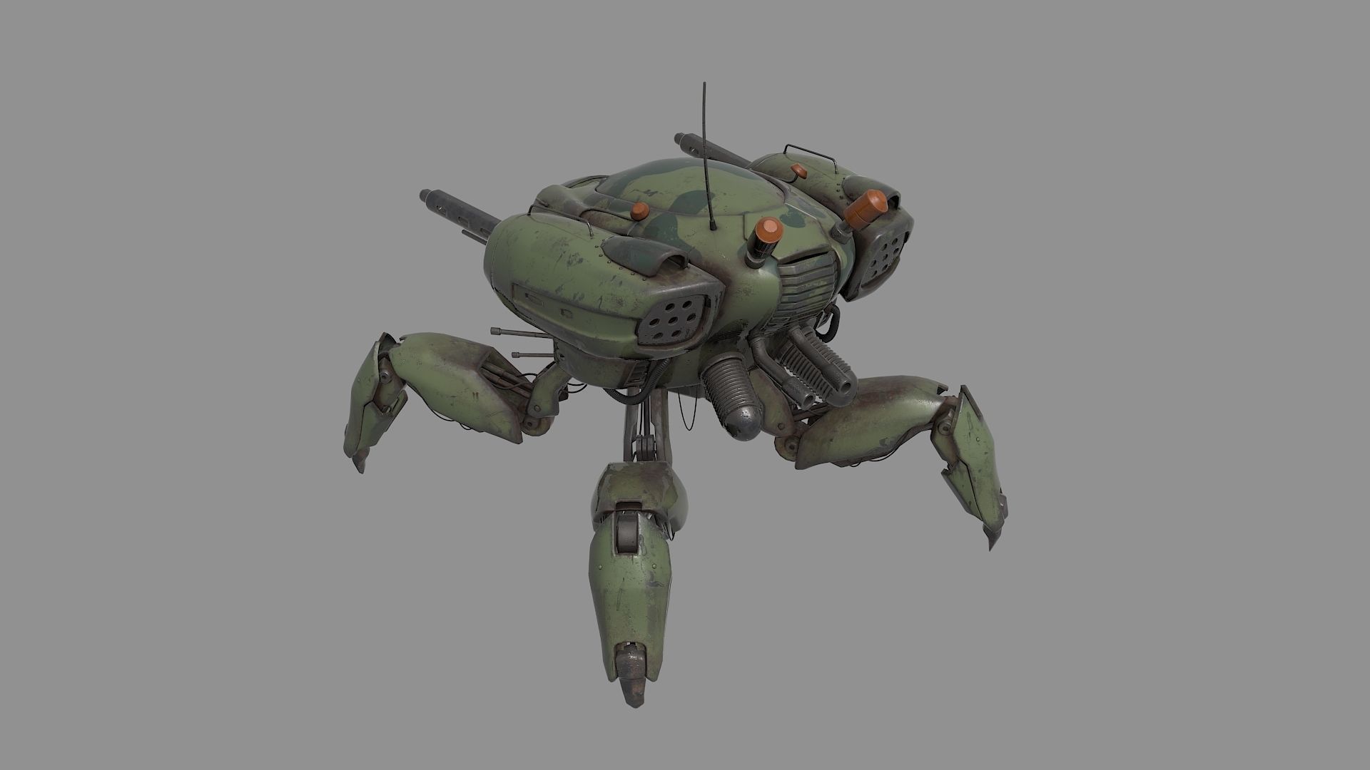 10 Cute Robots Low-poly 3D model_38