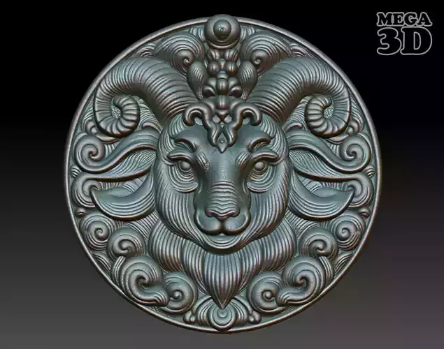 Goat - Chinese zodiac animal Basrelief 240703 3D print model