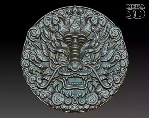 Dragon - Chinese zodiac animal Basrelief 240703 3D print model