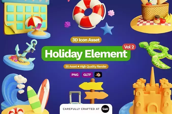 3D Holiday Element
