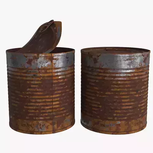 Tin Can v1 rust Low-poly 3D model