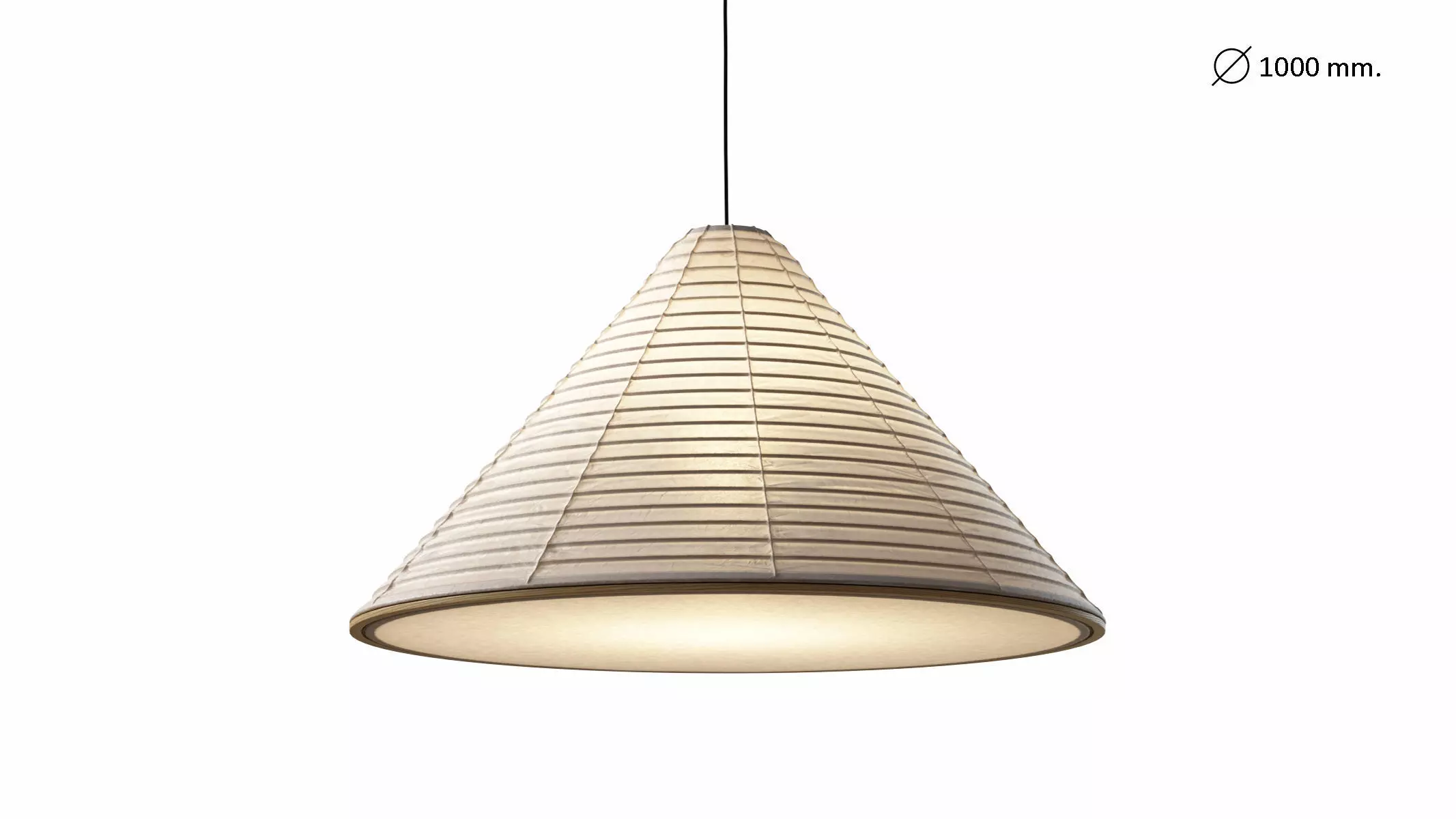 N-PL01 Pendant Lamp by Norm Architects for Karimoku Case 1000 mm 3D model_0