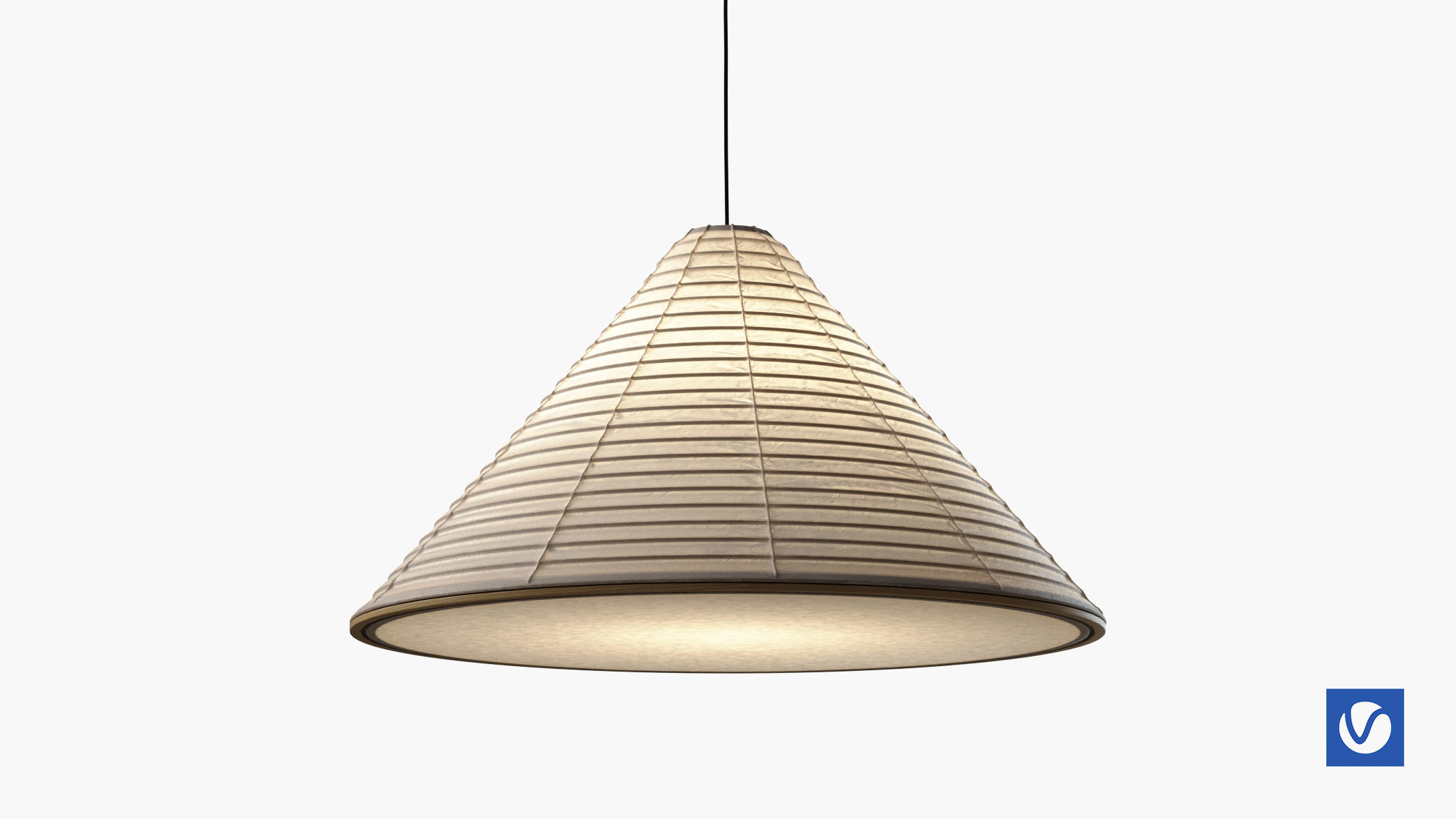N-PL01 Pendant Lamp by Norm Architects for Karimoku Case 1000 mm 3D model_3