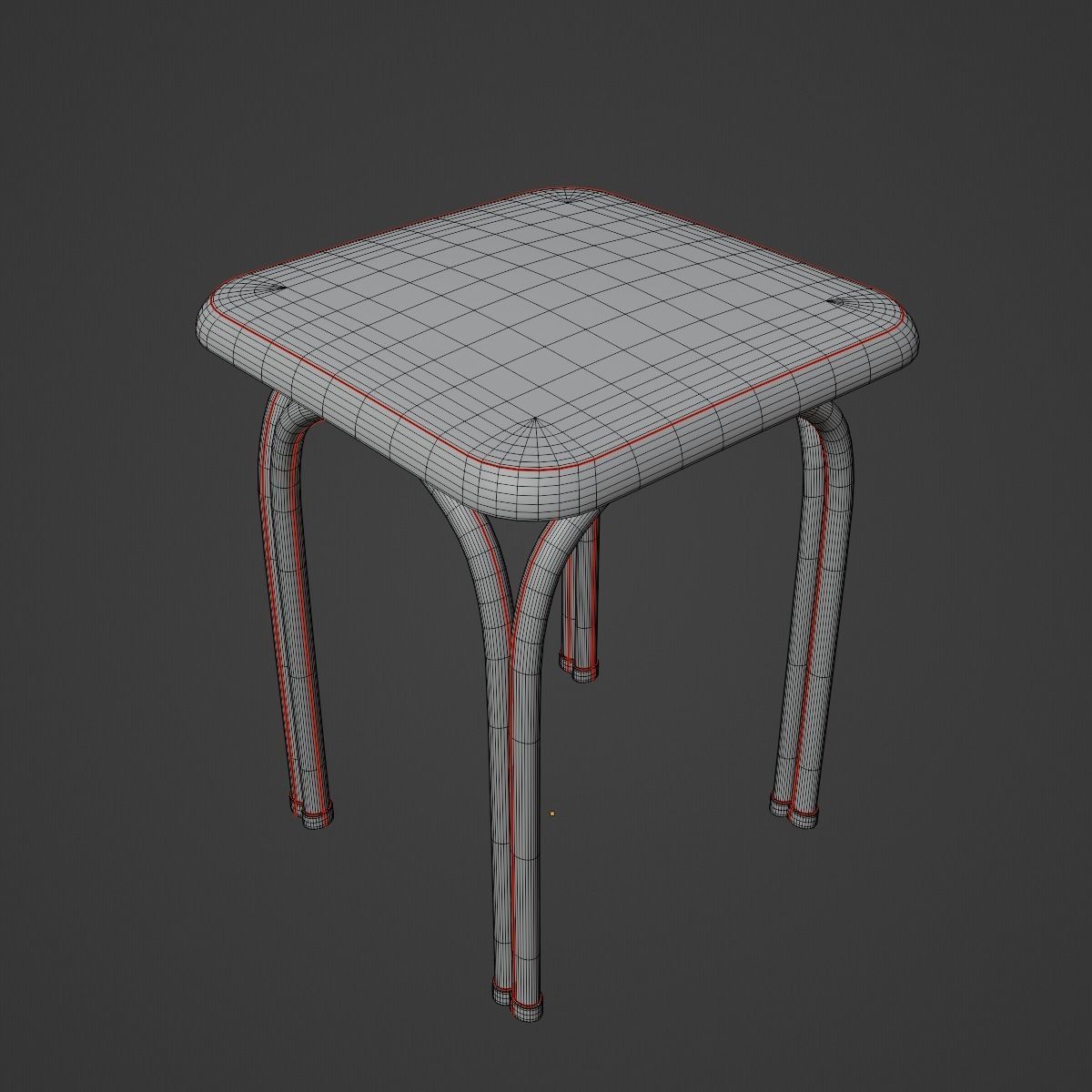 Steel Stool 03 3D model_11