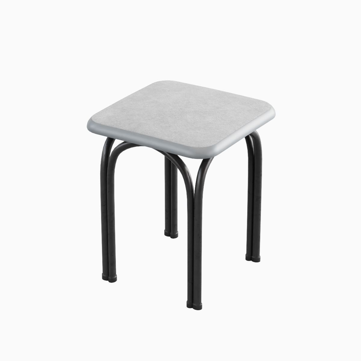Steel Stool 03 3D model_6