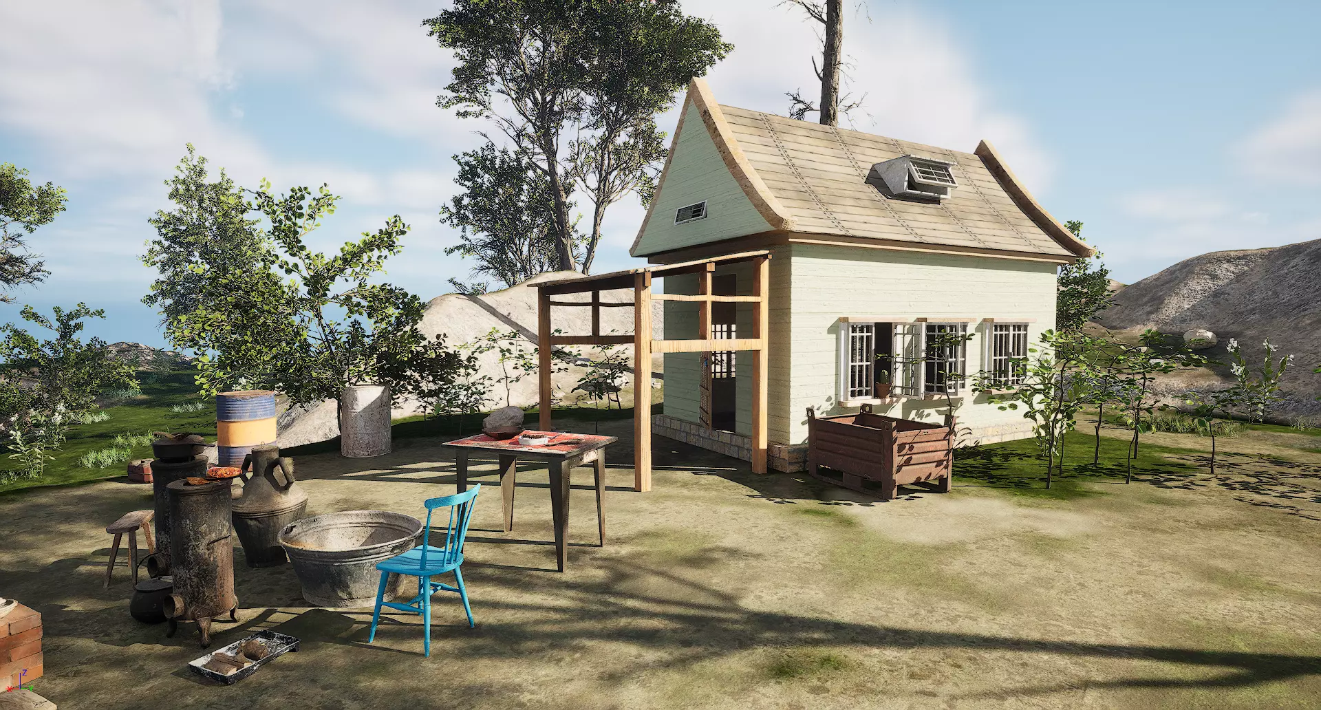 UE5 Warm Country For Game Movie VR 3D model_0