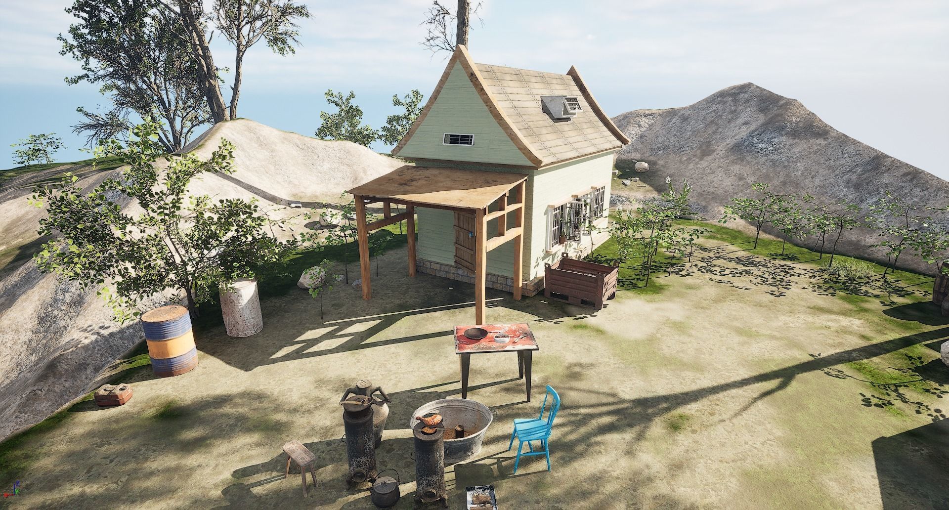 UE5 Warm Country For Game Movie VR 3D model_3