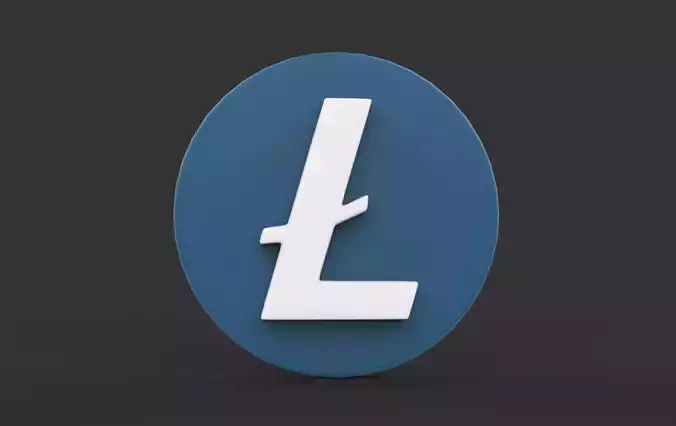 Litecoin logo  3D model