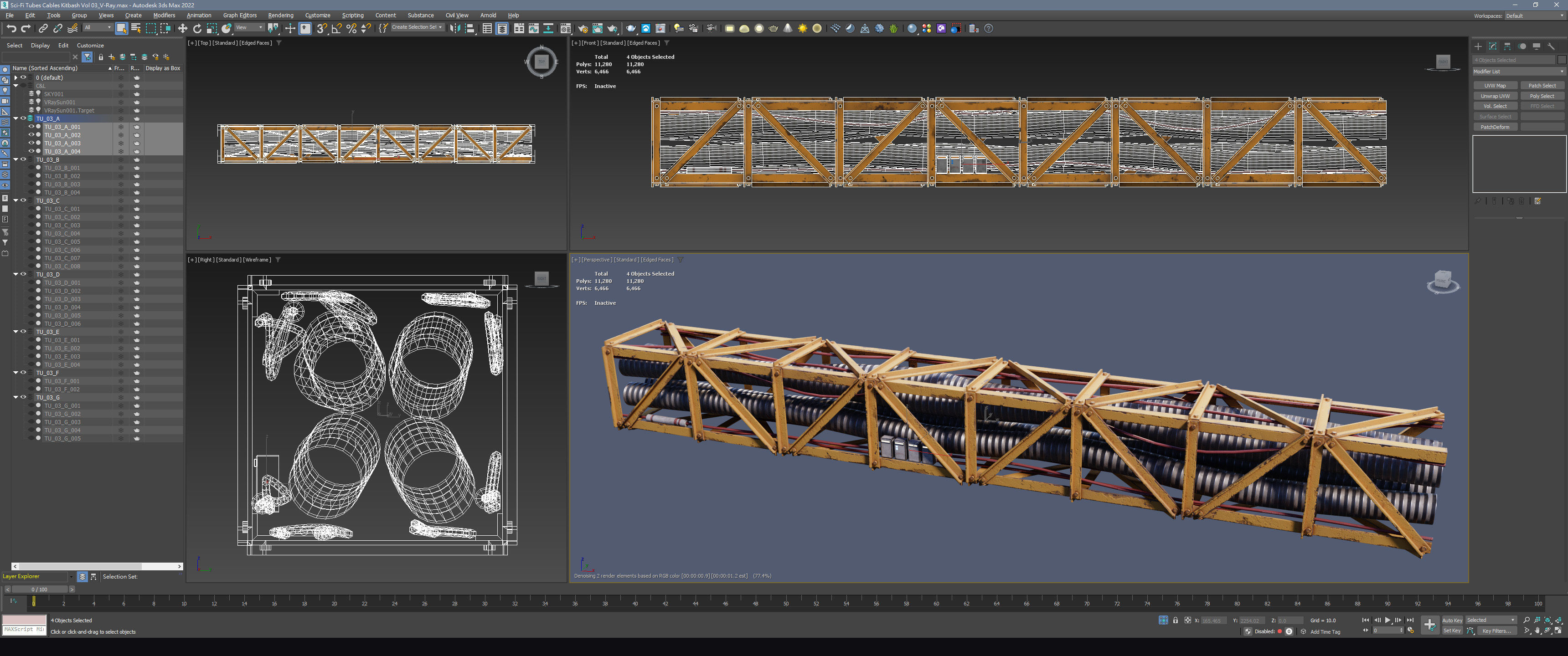 Sci-Fi Kit Free 08 Tubes Cables-PBR Free low-poly 3D model_4