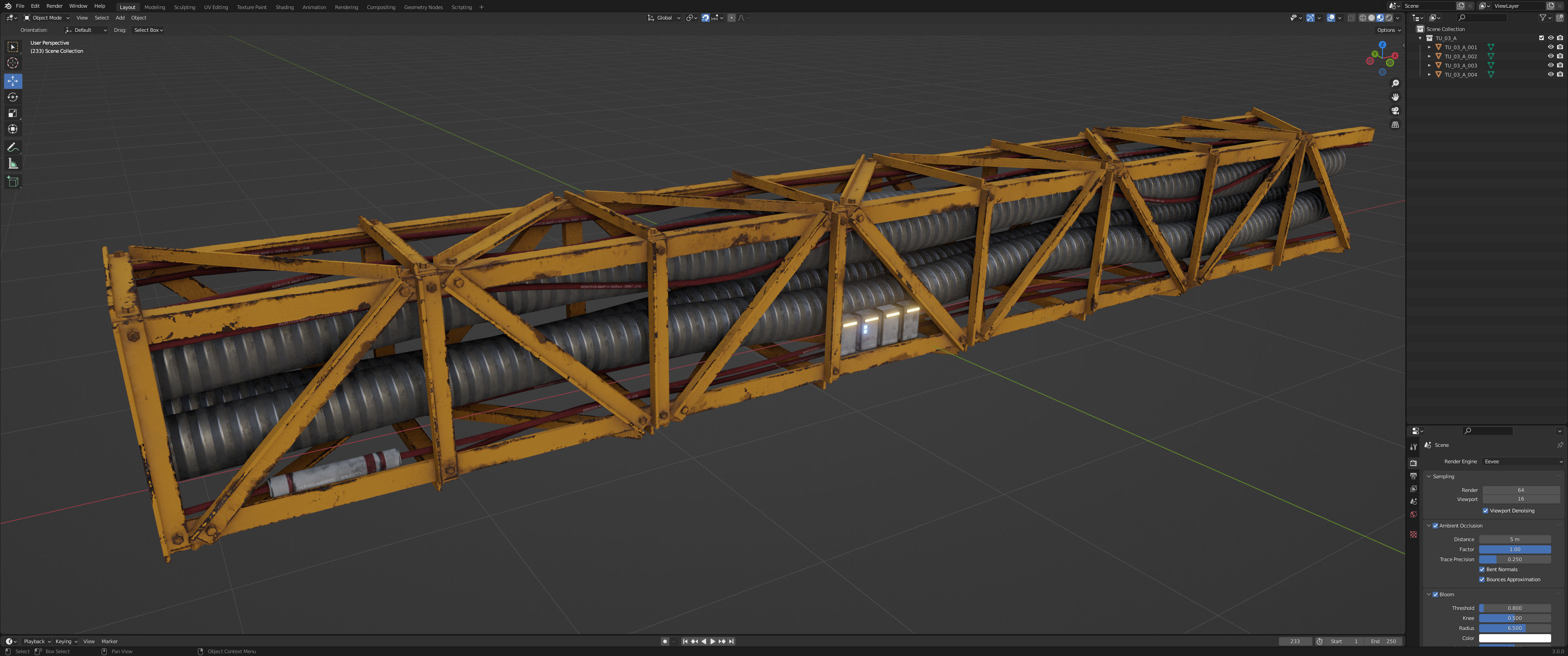 Sci-Fi Kit Free 08 Tubes Cables-PBR Free low-poly 3D model_5