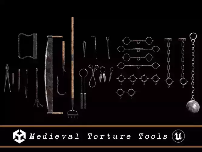 Medieval Torture Tools 3D Model Collection