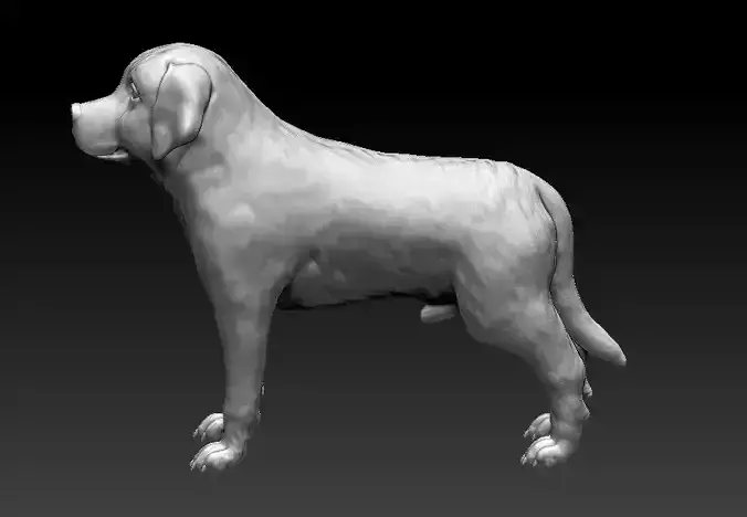 CUTE DOG 3D Printed Model Free 3D print model