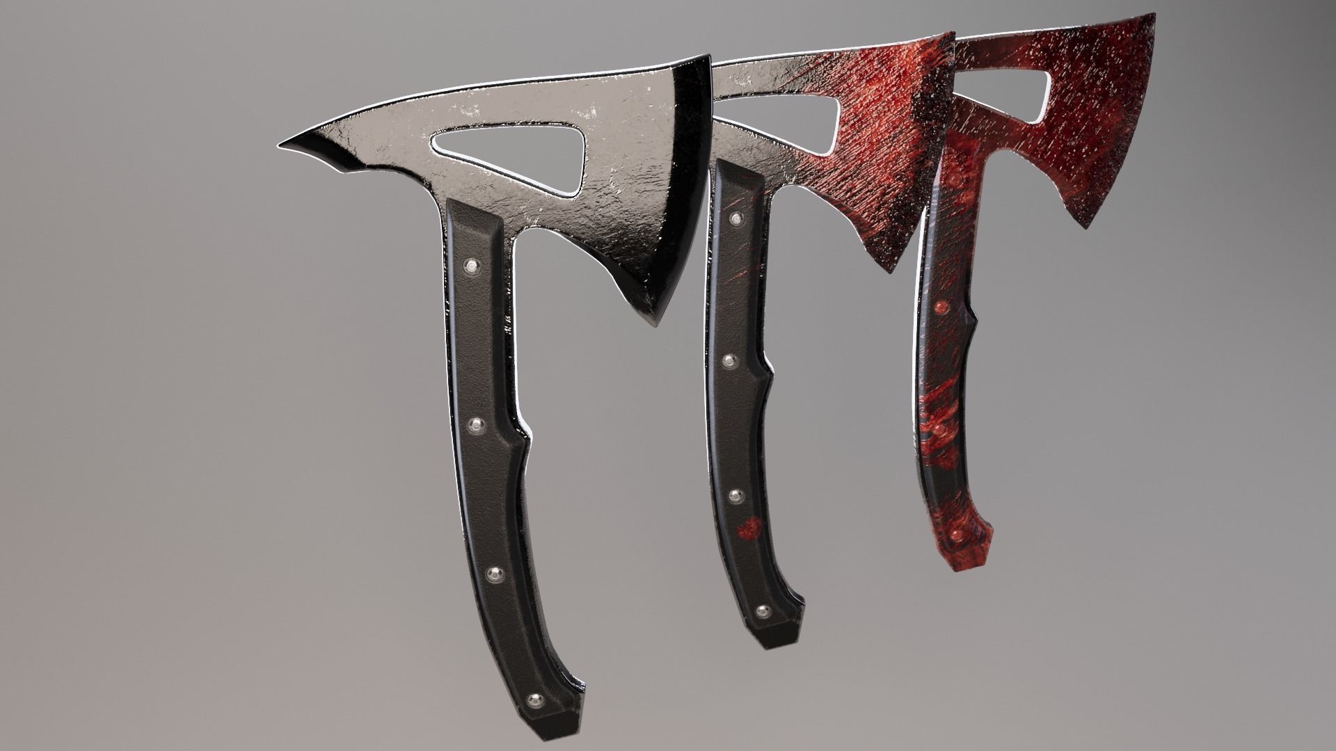 Hatchet Low-poly 3D model_3