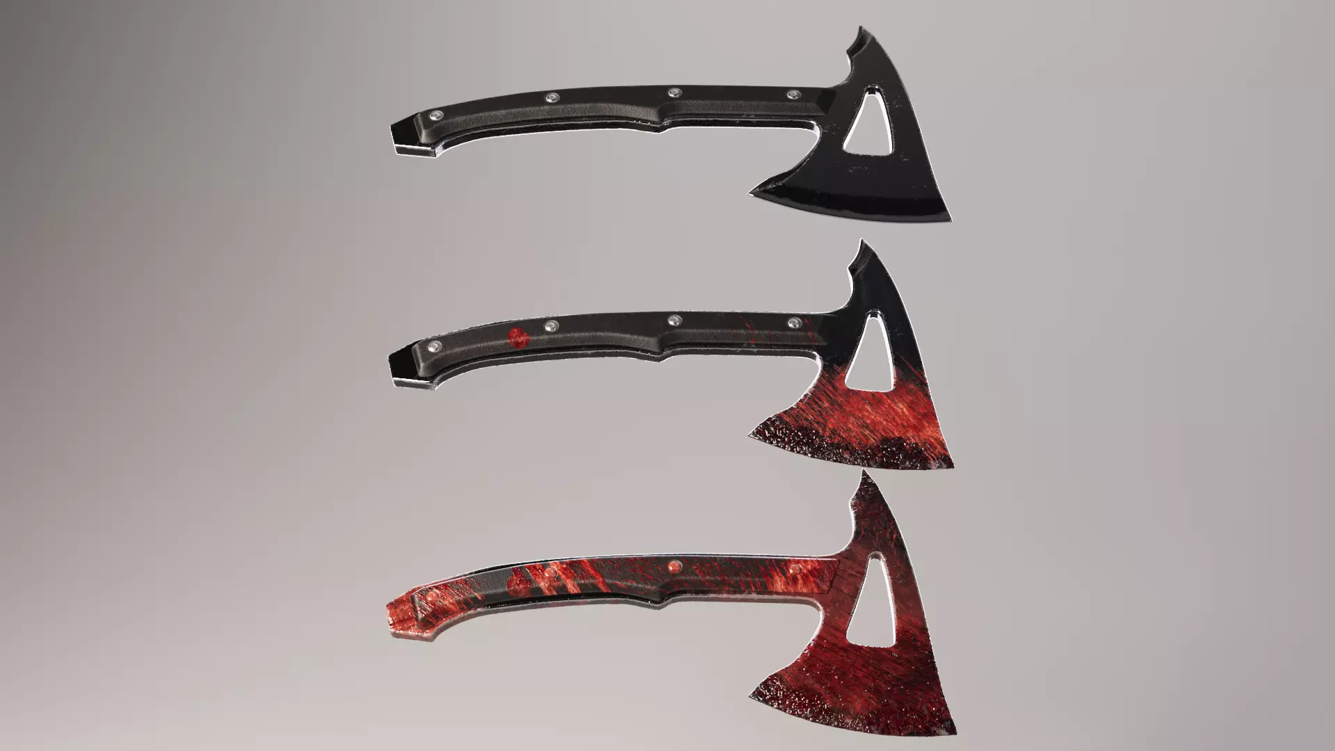 Hatchet Low-poly 3D model_0