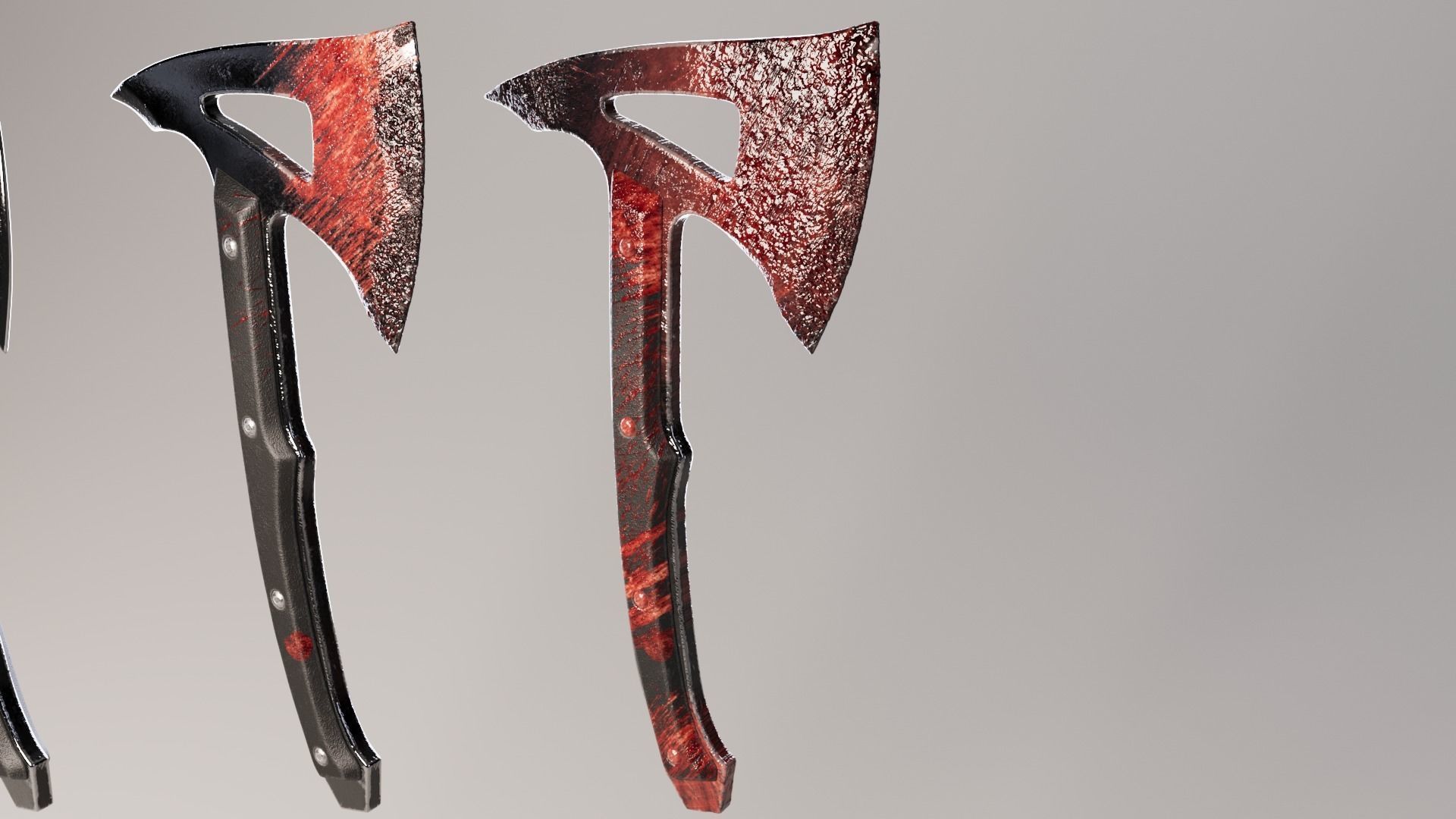 Hatchet Low-poly 3D model_2