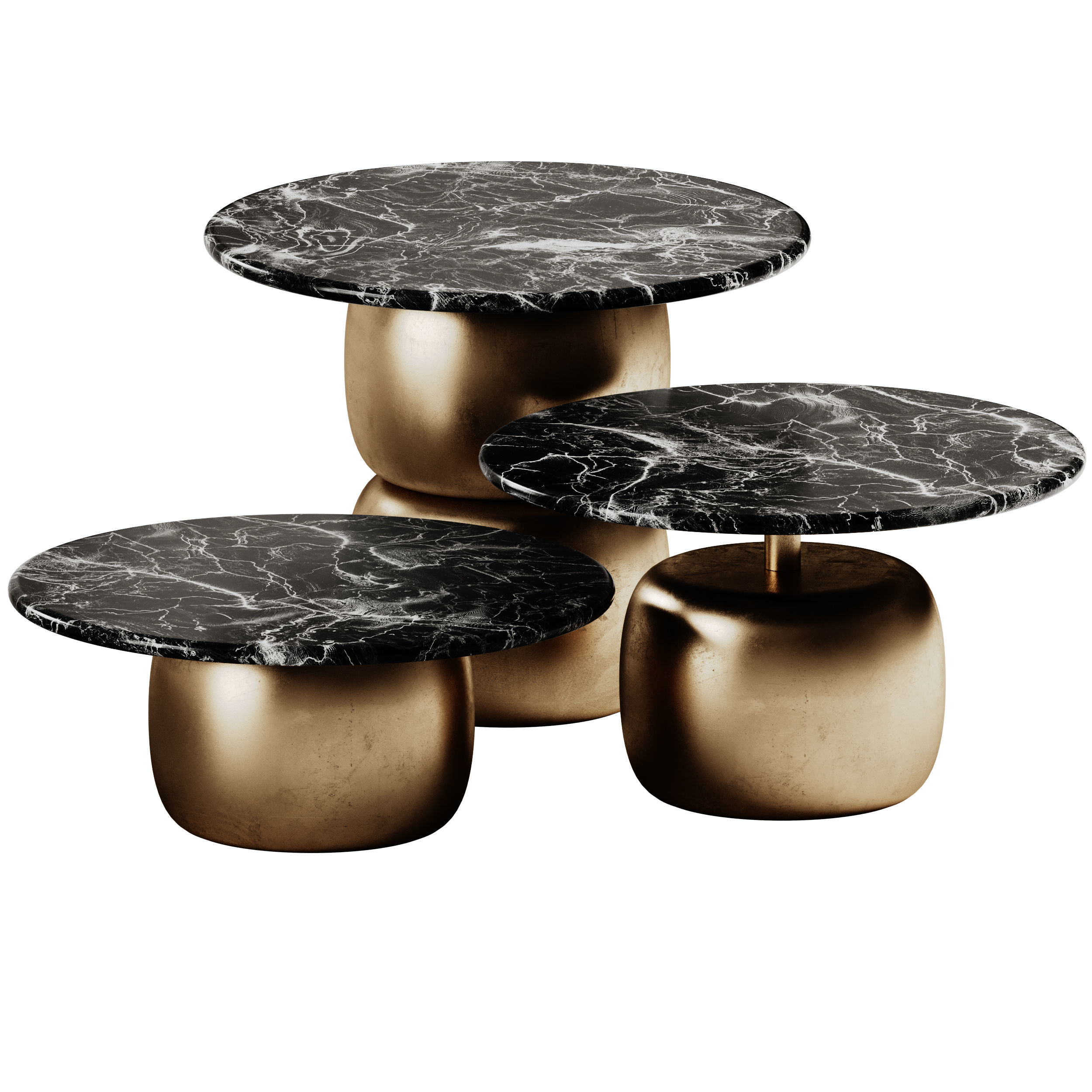 Marelli Lua Coffee Table set 3D model_2