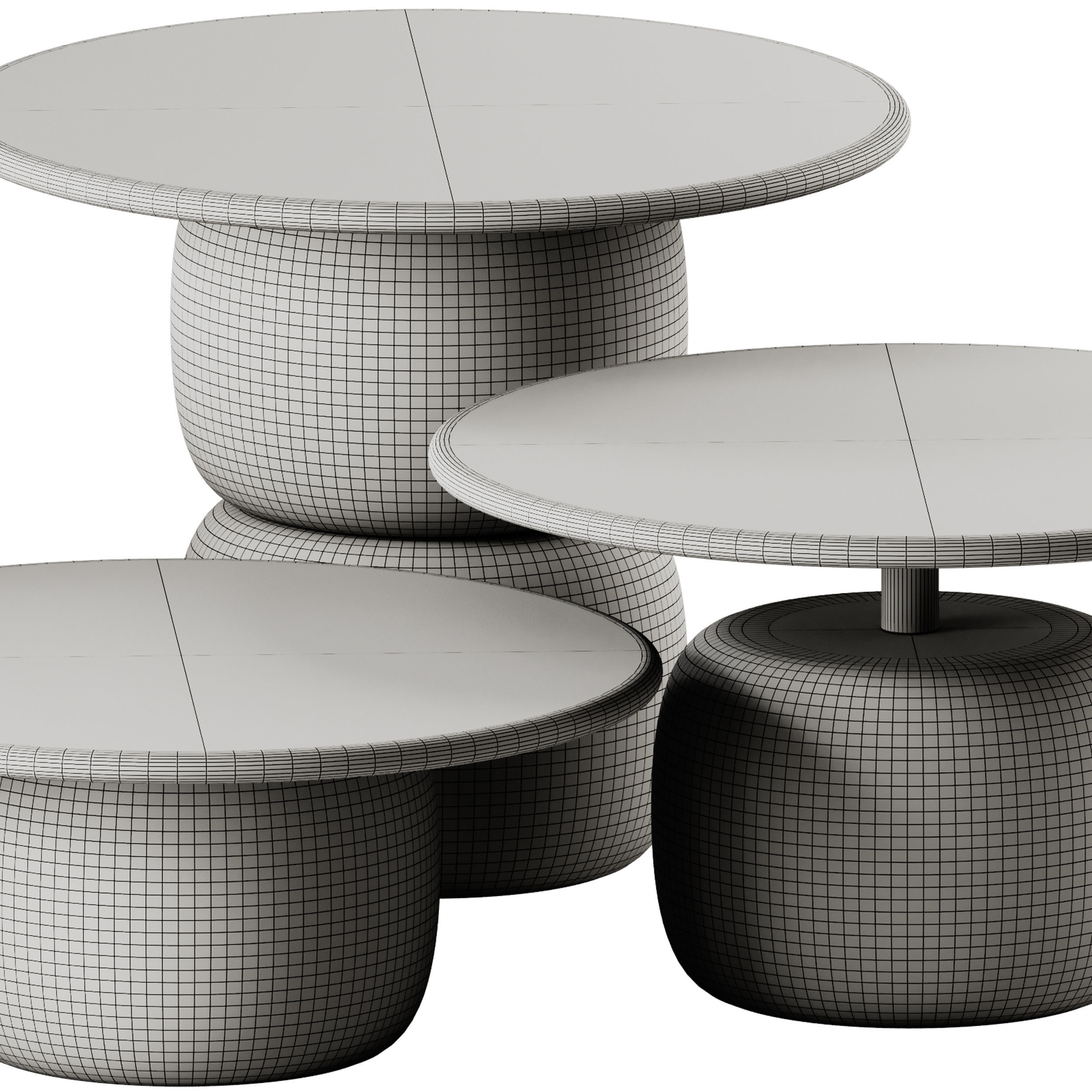 Marelli Lua Coffee Table set 3D model_6