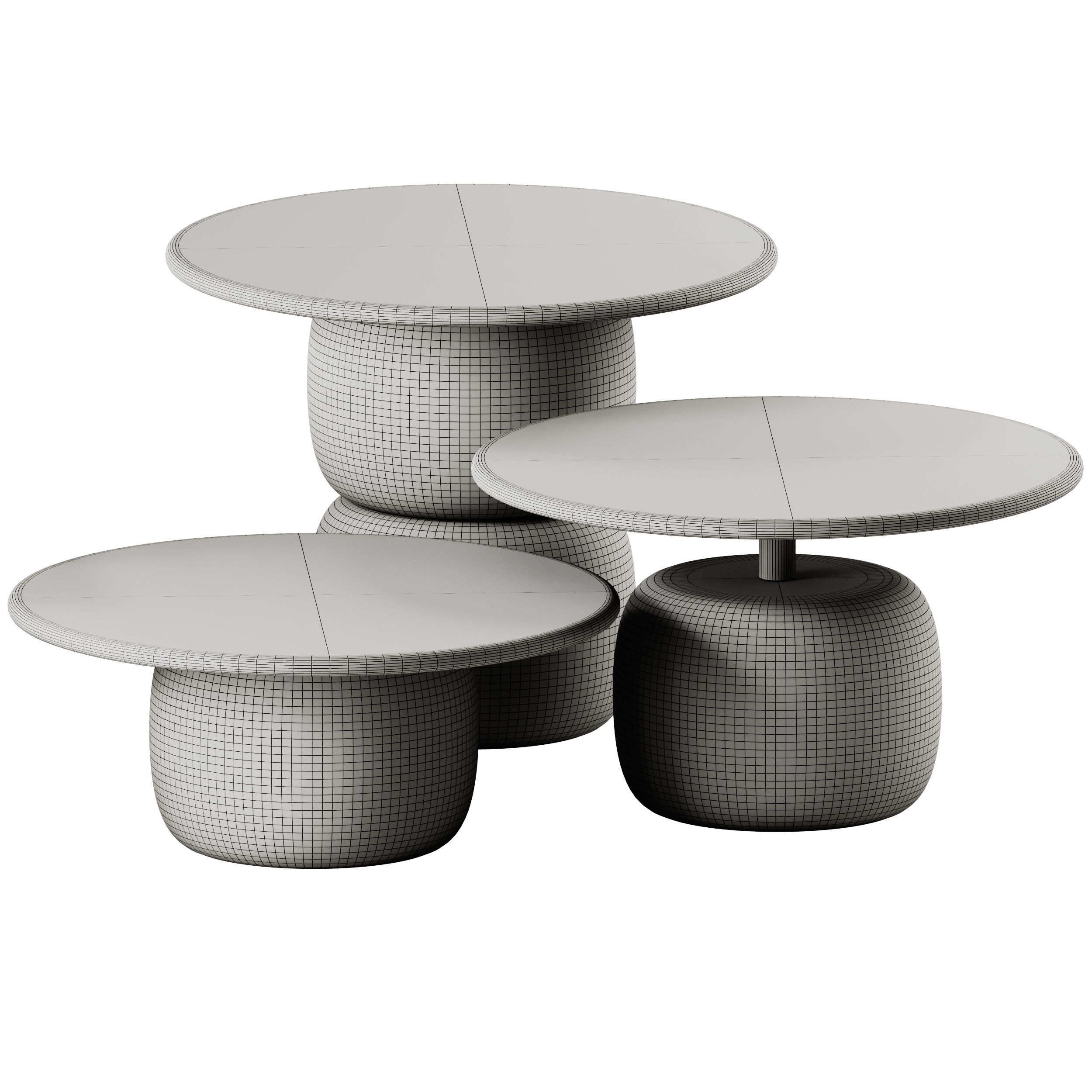 Marelli Lua Coffee Table set 3D model_5