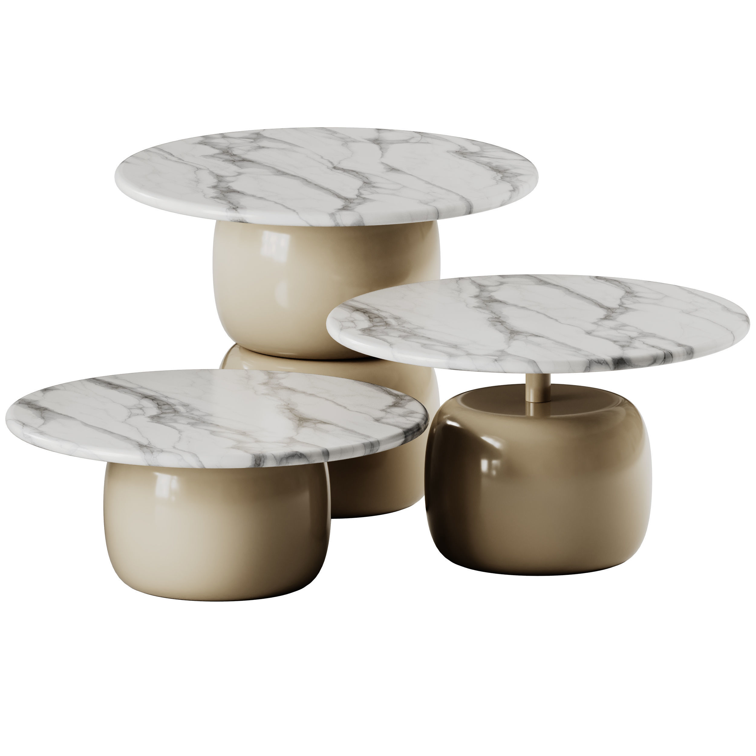 Marelli Lua Coffee Table set 3D model_1