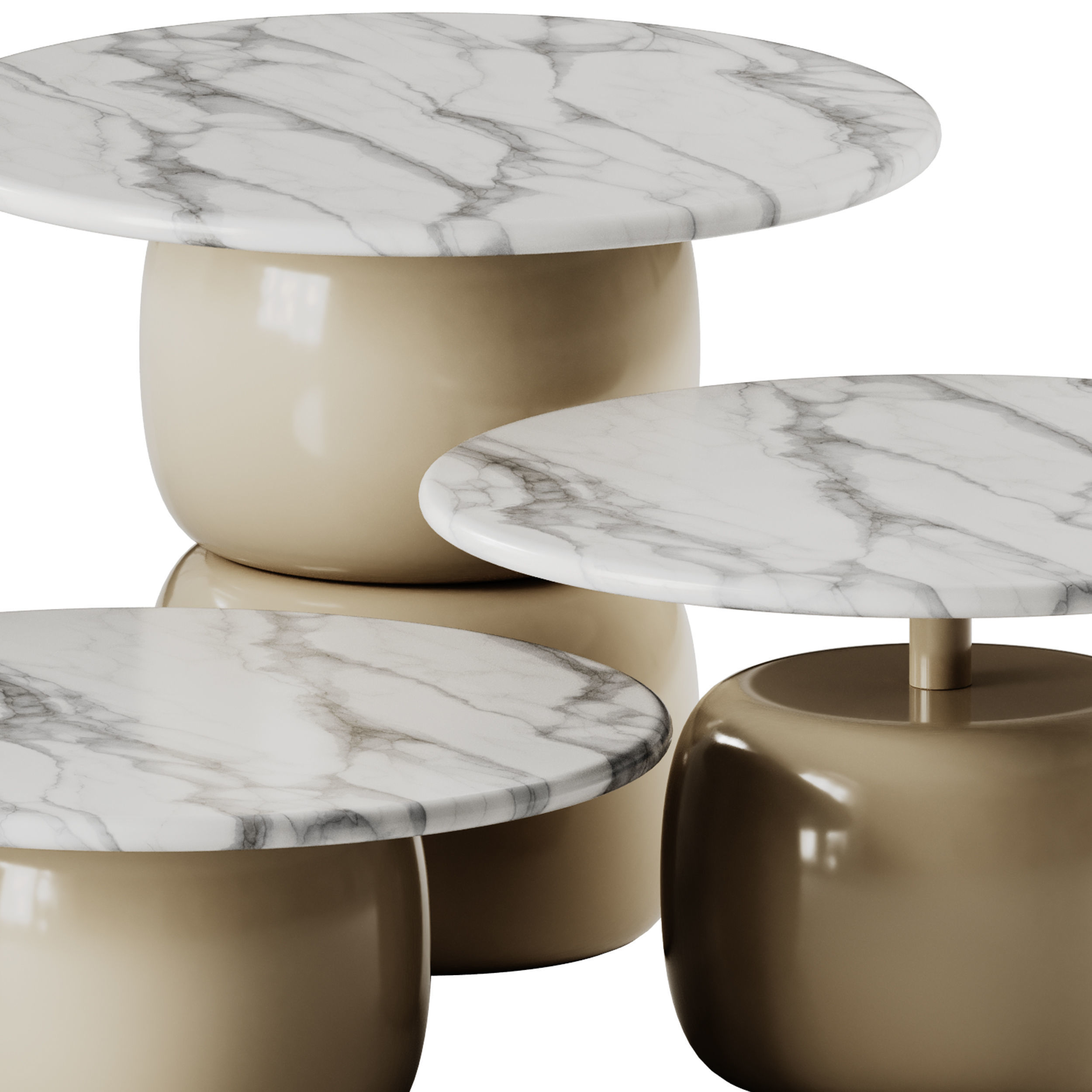 Marelli Lua Coffee Table set 3D model_3