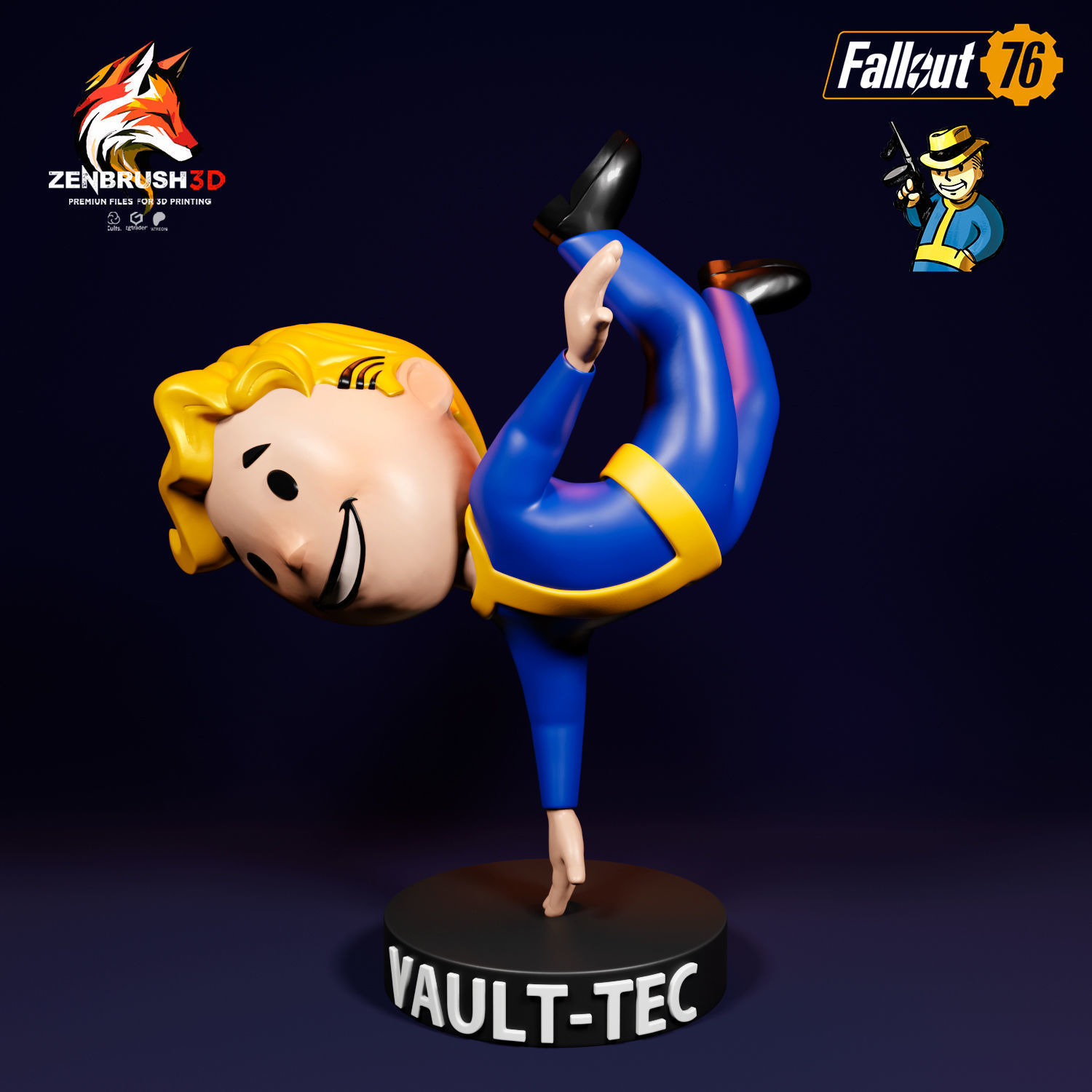 BOBBLEHEAD PACK 2 - FALLOUT 3D PRINTING - STL 3D print model_10