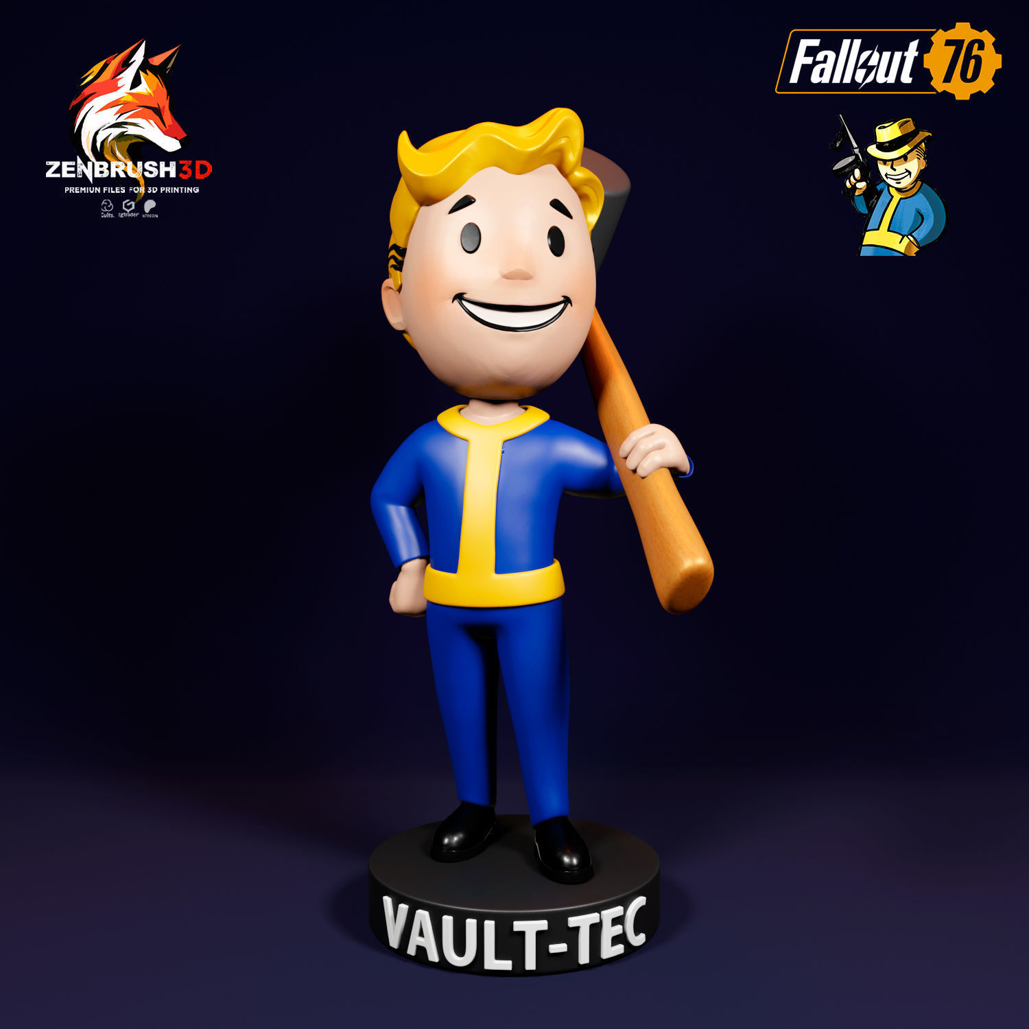 BOBBLEHEAD PACK 2 - FALLOUT 3D PRINTING - STL 3D print model_4