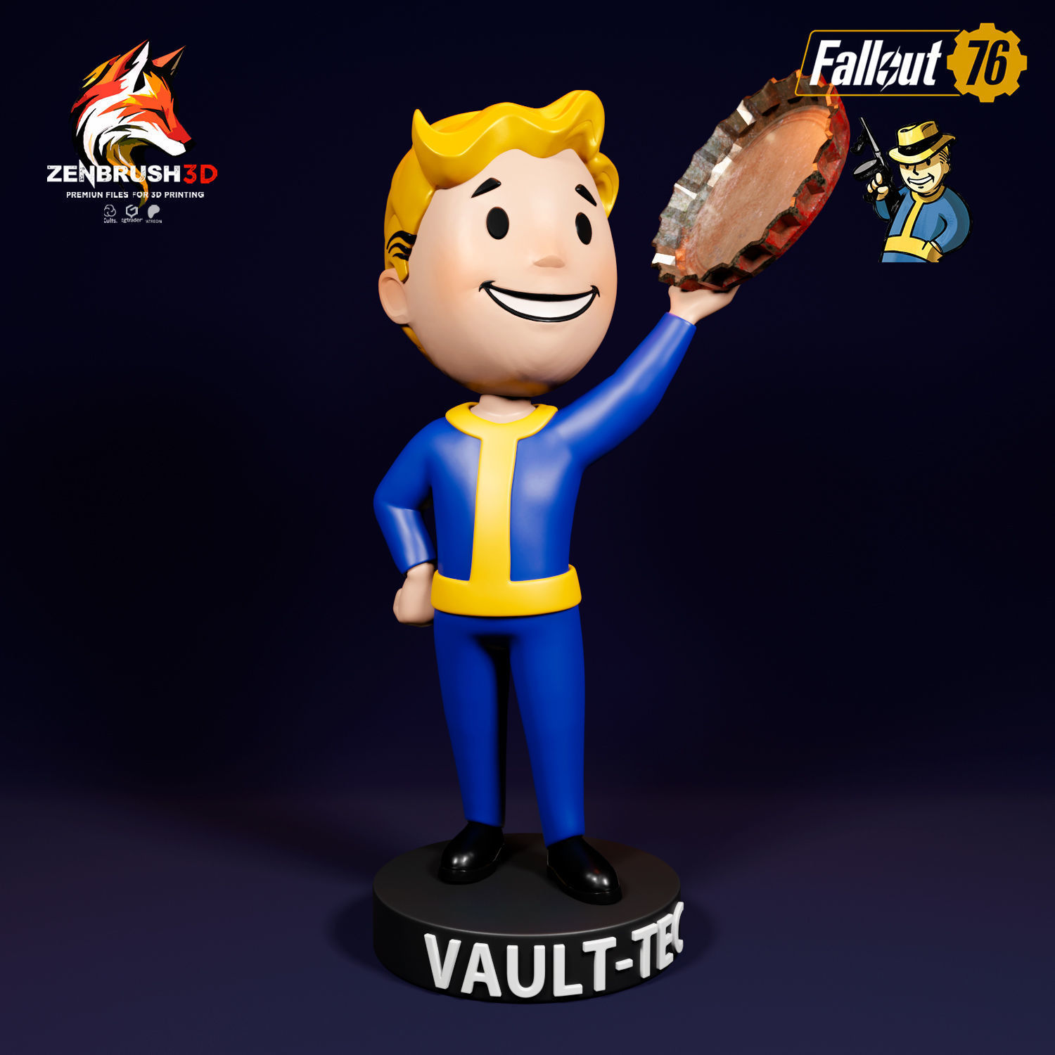 BOBBLEHEAD PACK 2 - FALLOUT 3D PRINTING - STL 3D print model_1