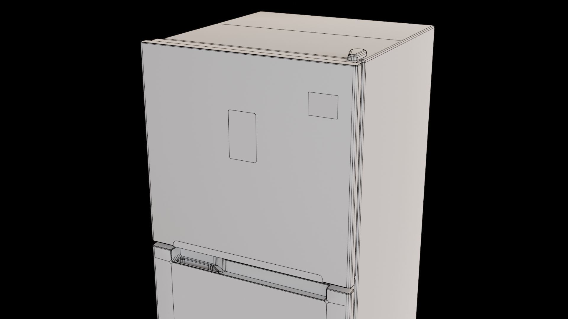 Fridge Low-poly 3D model_8